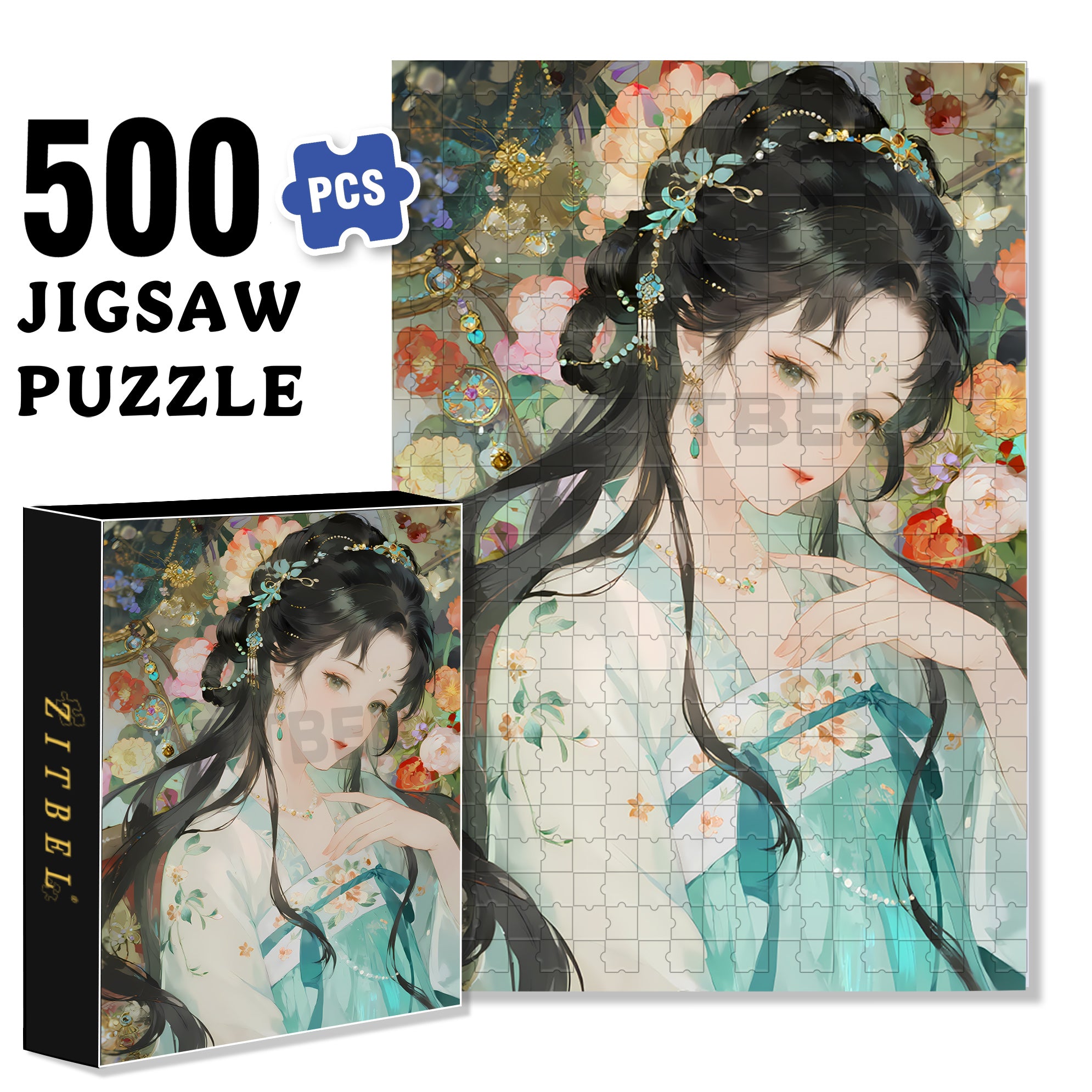 Shy 500pcs/1000pcs Jigsaw Puzzle, Scratch-Resistant, Interactive Family Game & Brain-Boosting DIY Decor, Perfect for Halloween, Christmas & New Year Gifts, Family Puzzle Game