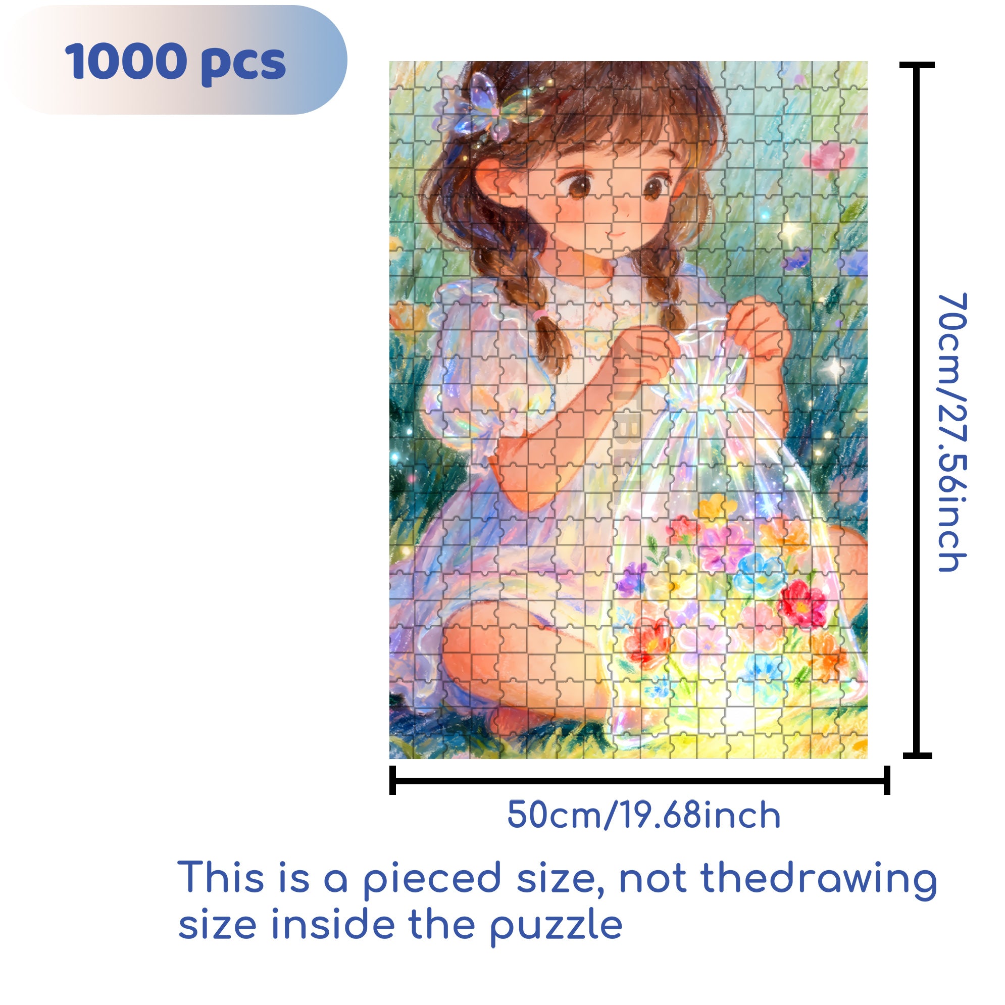 Sparkling 500pcs/1000pcs Jigsaw Puzzle, Scratch-Resistant, Interactive Family Game & Brain-Boosting DIY Decor, Perfect for Halloween, Christmas & New Year Gifts, Family Puzzle Game