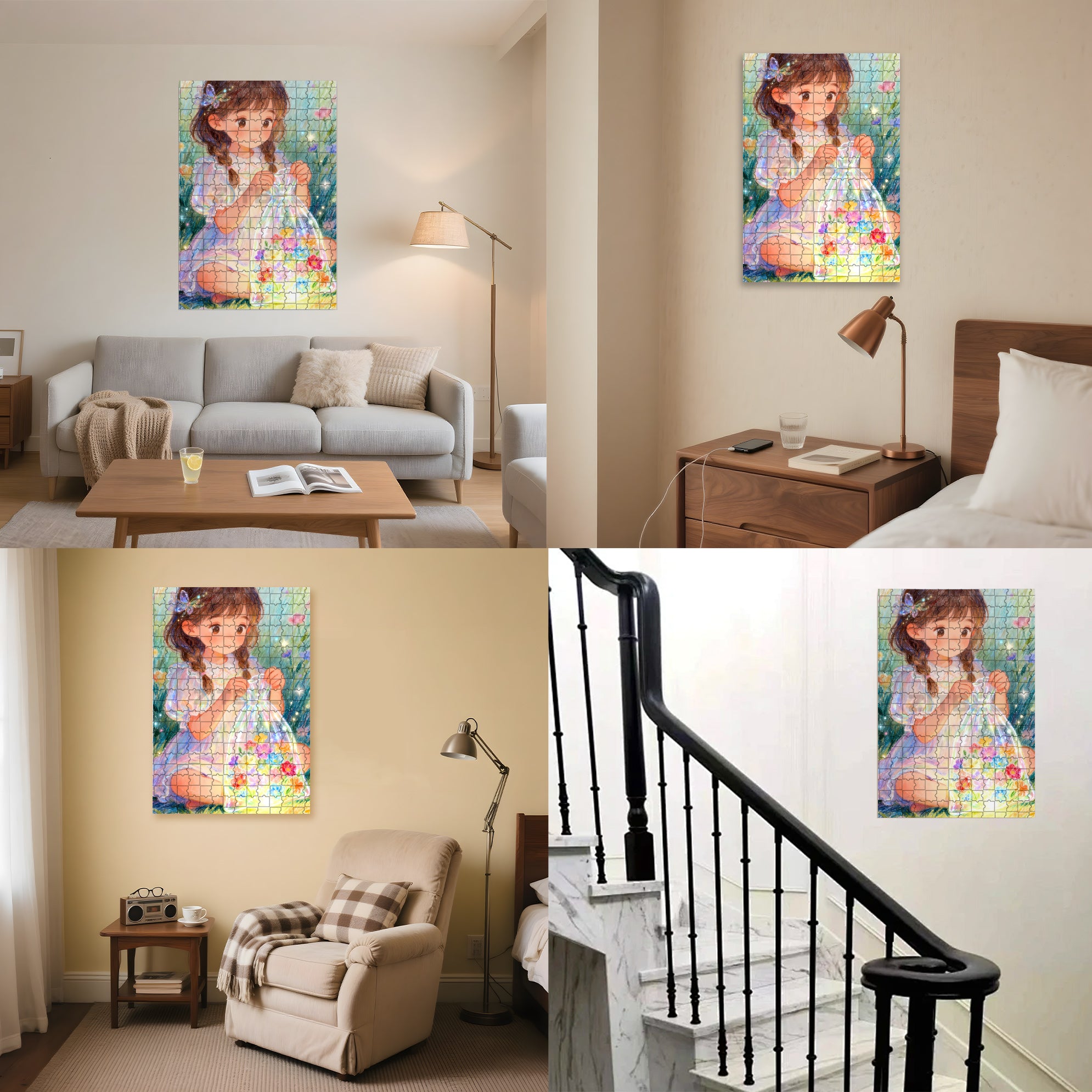 Sparkling 500pcs/1000pcs Jigsaw Puzzle, Scratch-Resistant, Interactive Family Game & Brain-Boosting DIY Decor, Perfect for Halloween, Christmas & New Year Gifts, Family Puzzle Game