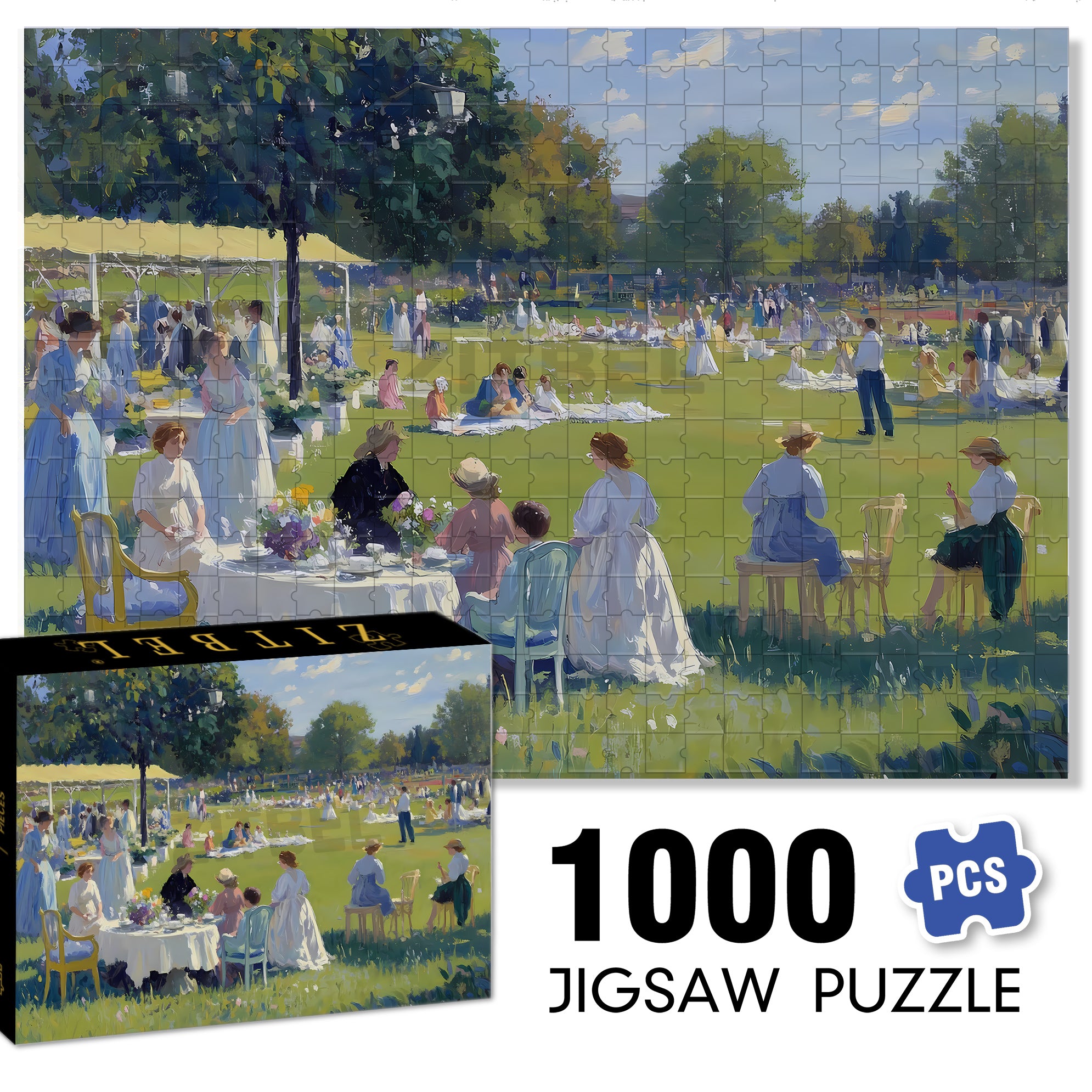 Sunny 500pcs/1000pcs Jigsaw Puzzle, Scratch-Resistant, Interactive Family Game & Brain-Boosting DIY Decor, Perfect for Halloween, Christmas & New Year Gifts, Family Puzzle Game