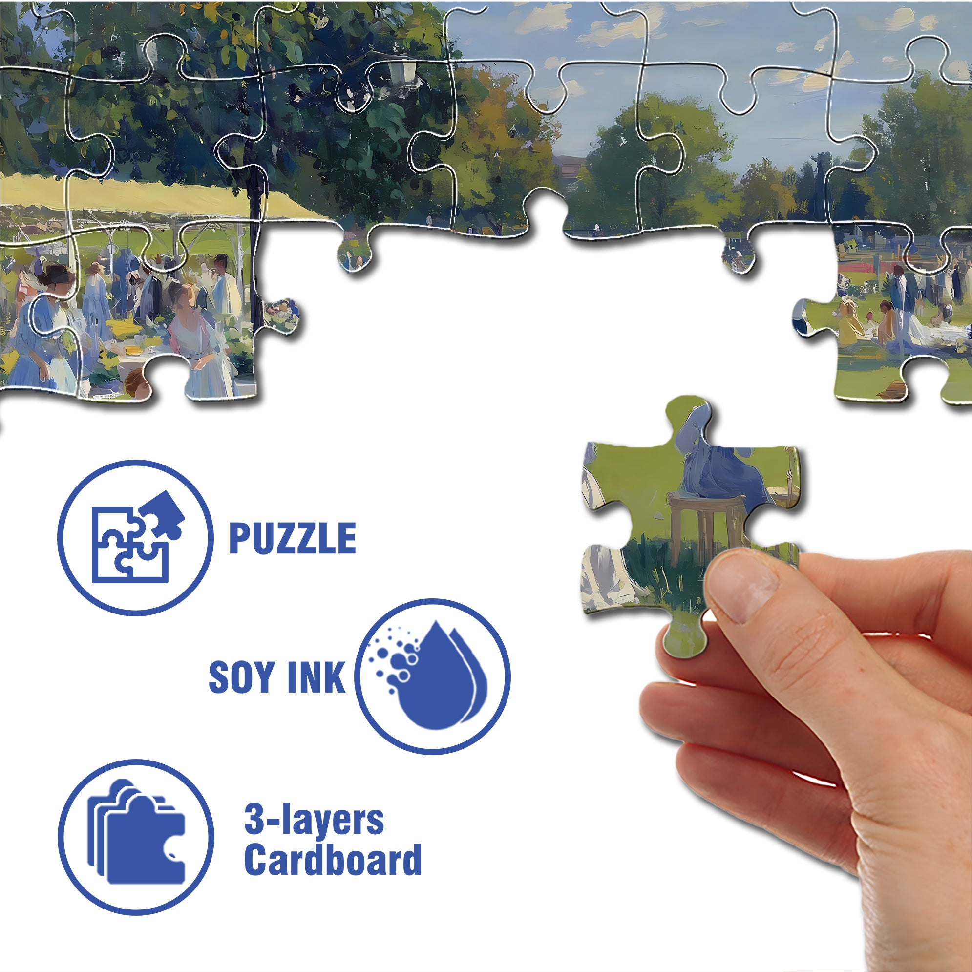 Sunny 500pcs/1000pcs Jigsaw Puzzle, Scratch-Resistant, Interactive Family Game & Brain-Boosting DIY Decor, Perfect for Halloween, Christmas & New Year Gifts, Family Puzzle Game