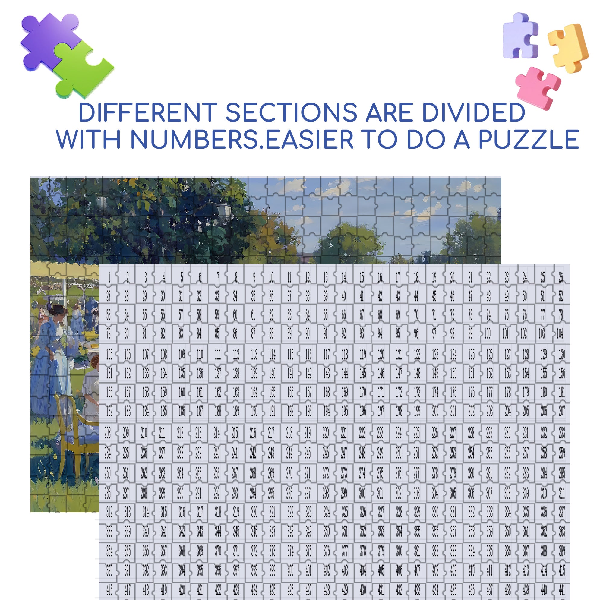 Sunny 500pcs/1000pcs Jigsaw Puzzle, Scratch-Resistant, Interactive Family Game & Brain-Boosting DIY Decor, Perfect for Halloween, Christmas & New Year Gifts, Family Puzzle Game