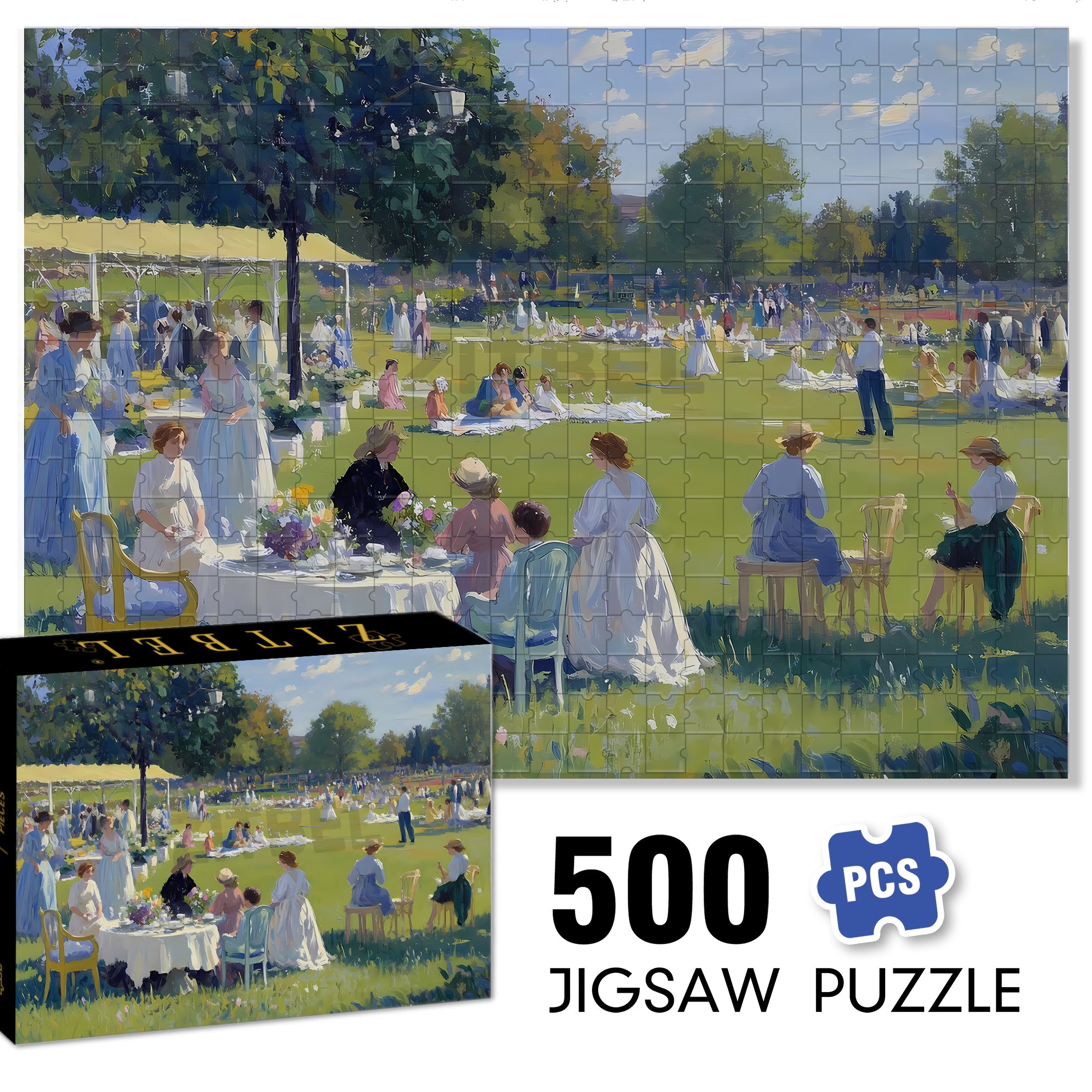 Sunny 500pcs/1000pcs Jigsaw Puzzle, Scratch-Resistant, Interactive Family Game & Brain-Boosting DIY Decor, Perfect for Halloween, Christmas & New Year Gifts, Family Puzzle Game