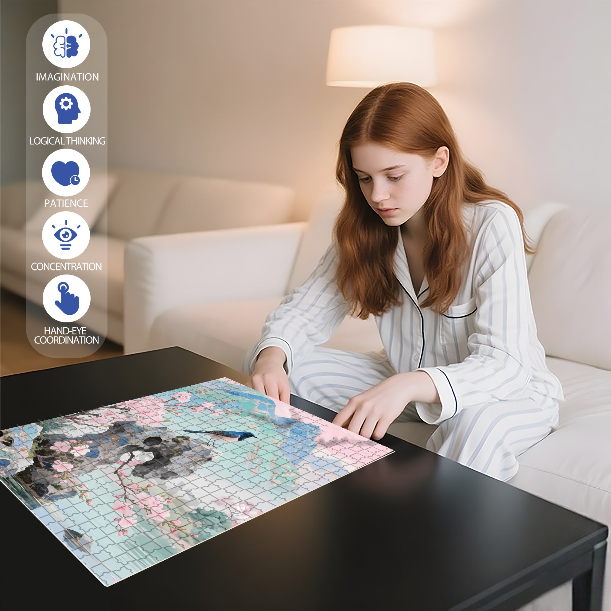 Taihu Lake Stone 500pcs/1000pcs Jigsaw Puzzle, Scratch-Resistant, Interactive Family Game & Brain-Boosting DIY Decor, Perfect for Halloween, Christmas & New Year Gifts, Family Puzzle Game