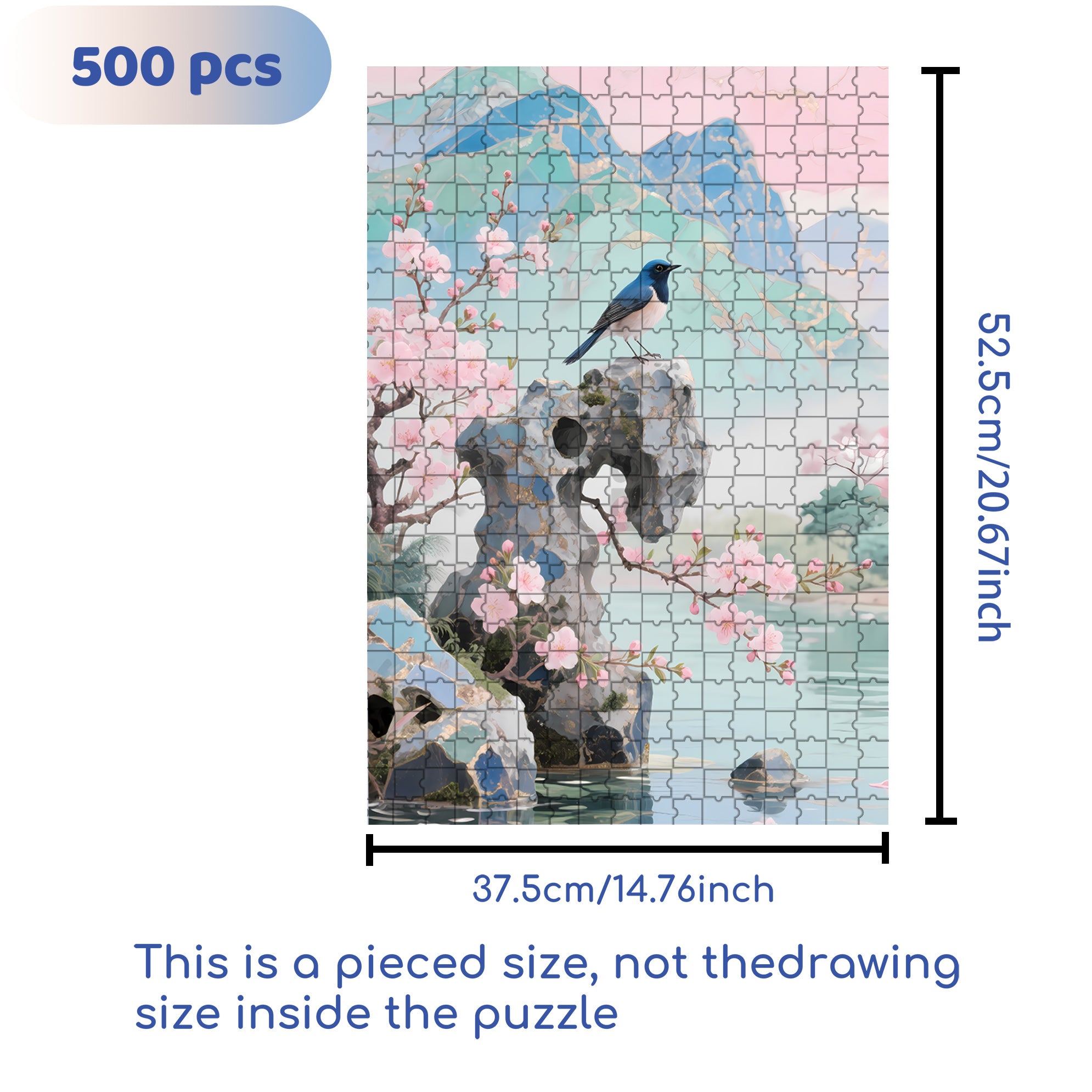 Taihu Lake Stone 500pcs/1000pcs Jigsaw Puzzle, Scratch-Resistant, Interactive Family Game & Brain-Boosting DIY Decor, Perfect for Halloween, Christmas & New Year Gifts, Family Puzzle Game