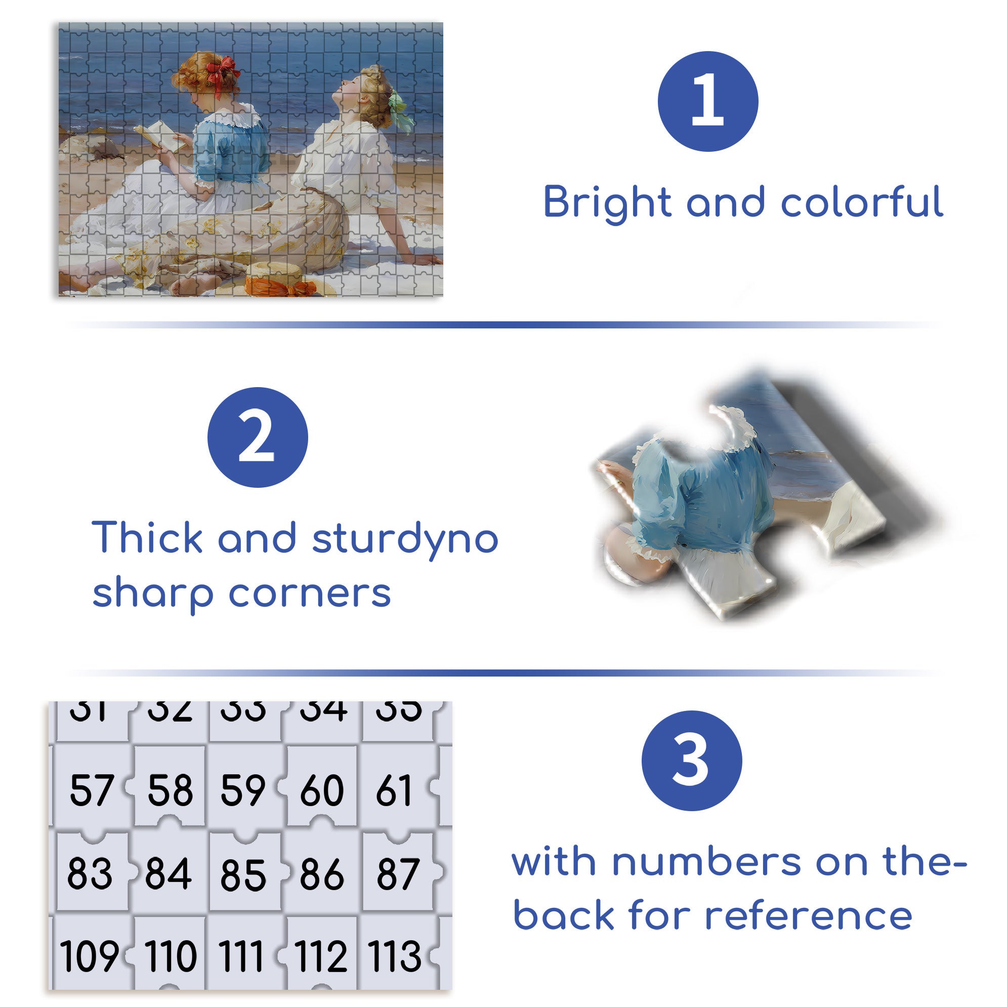 The Gentle Sea Breeze 500pcs/1000pcs Jigsaw Puzzle, Scratch-Resistant, Interactive Family Game & Brain-Boosting DIY Decor, Perfect for Halloween, Christmas & New Year Gifts, Family Puzzle Game