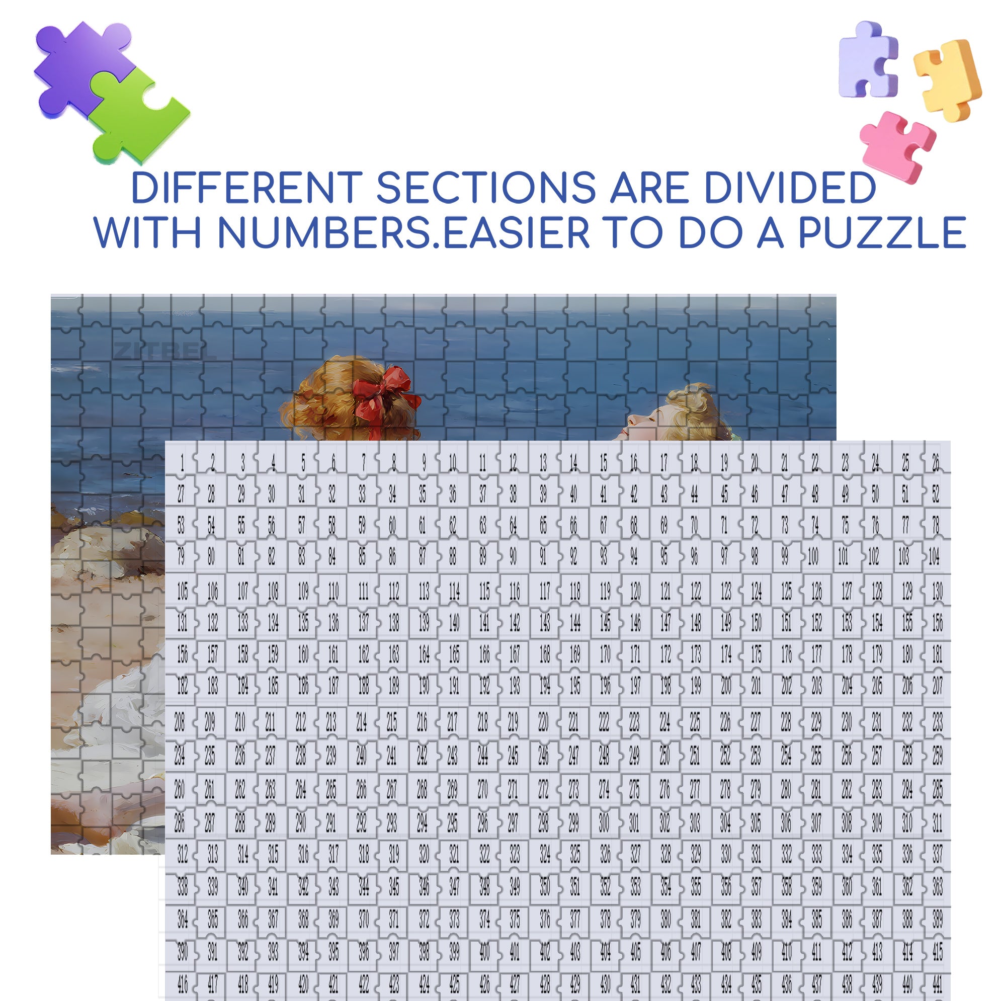 The Gentle Sea Breeze 500pcs/1000pcs Jigsaw Puzzle, Scratch-Resistant, Interactive Family Game & Brain-Boosting DIY Decor, Perfect for Halloween, Christmas & New Year Gifts, Family Puzzle Game