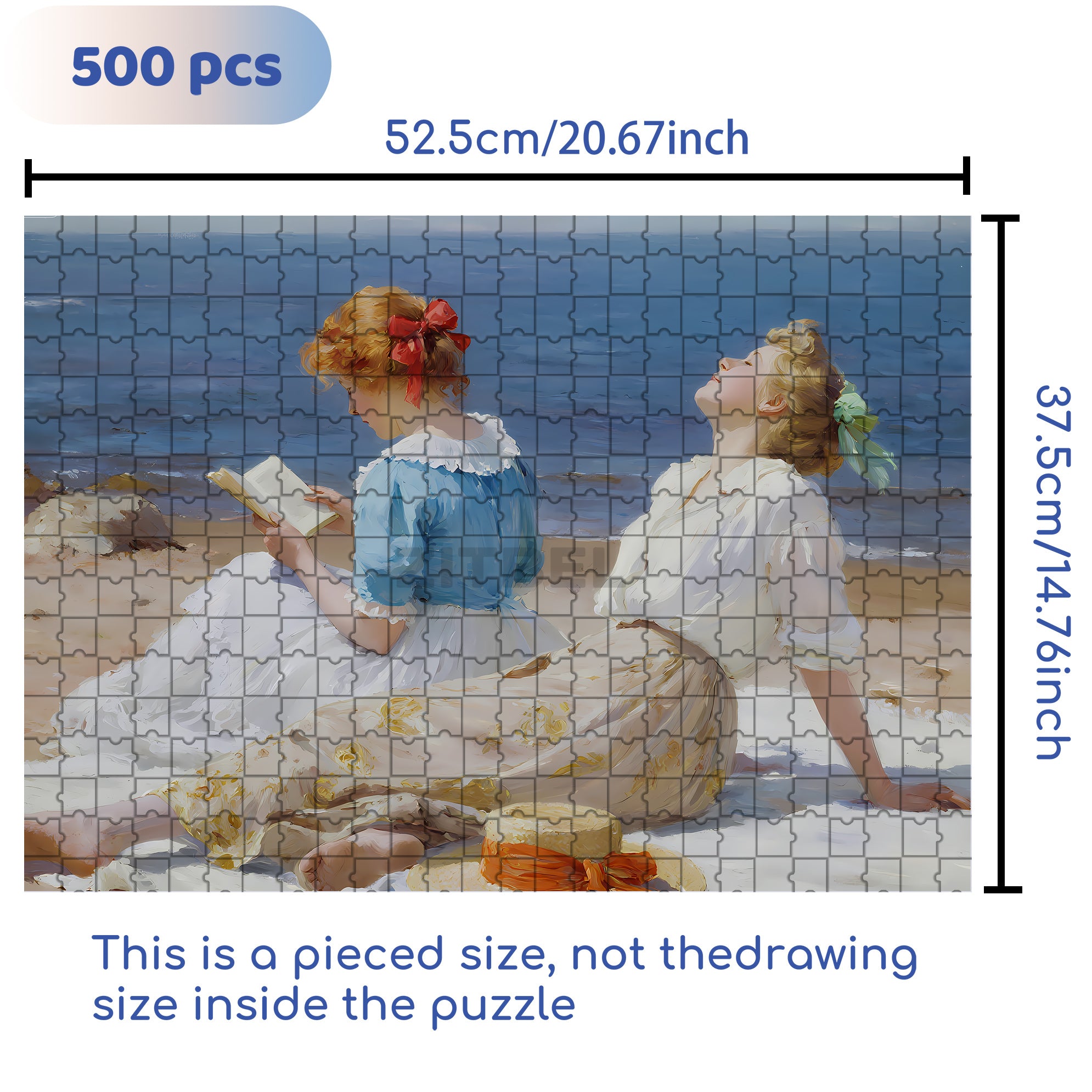 The Gentle Sea Breeze 500pcs/1000pcs Jigsaw Puzzle, Scratch-Resistant, Interactive Family Game & Brain-Boosting DIY Decor, Perfect for Halloween, Christmas & New Year Gifts, Family Puzzle Game