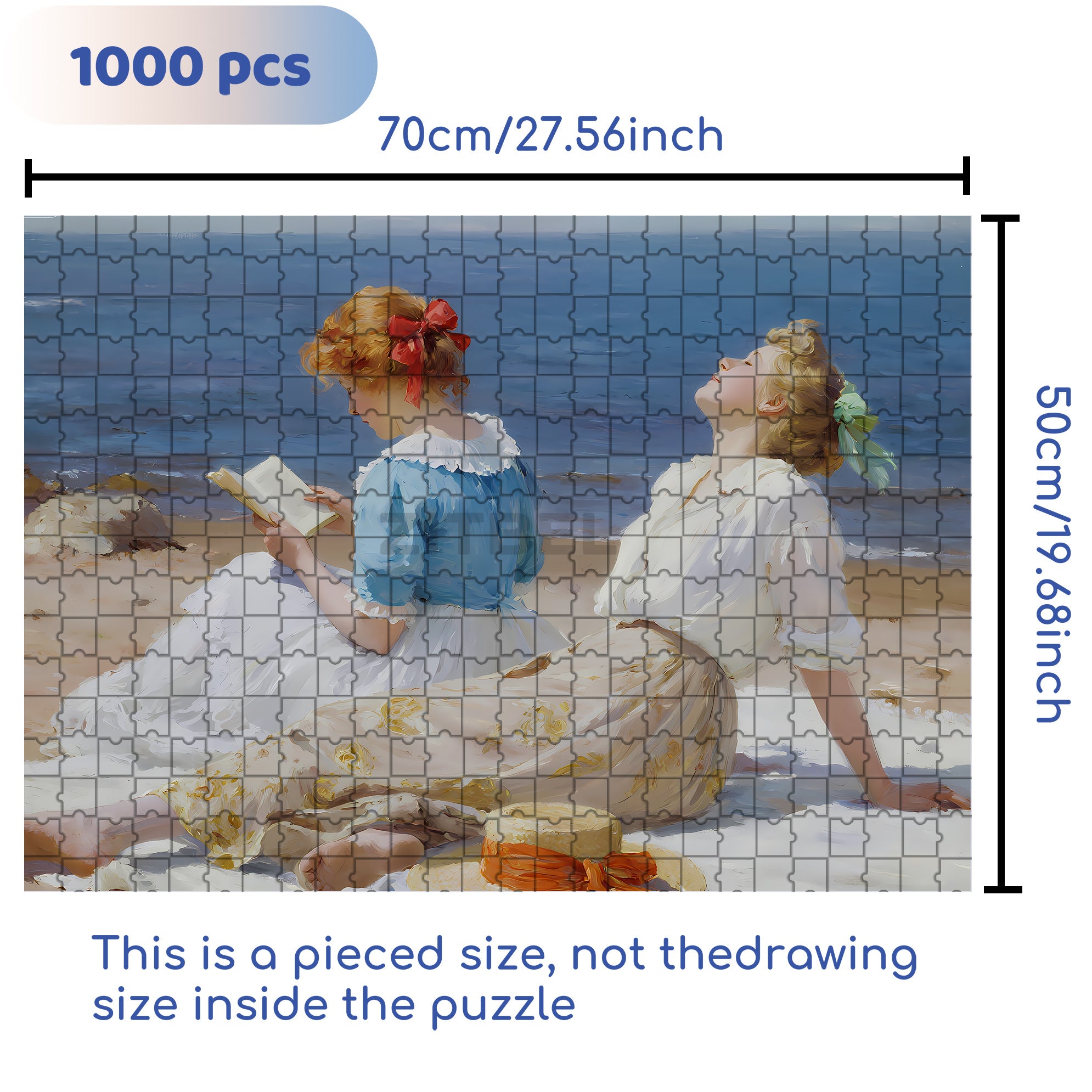 The Gentle Sea Breeze 500pcs/1000pcs Jigsaw Puzzle, Scratch-Resistant, Interactive Family Game & Brain-Boosting DIY Decor, Perfect for Halloween, Christmas & New Year Gifts, Family Puzzle Game