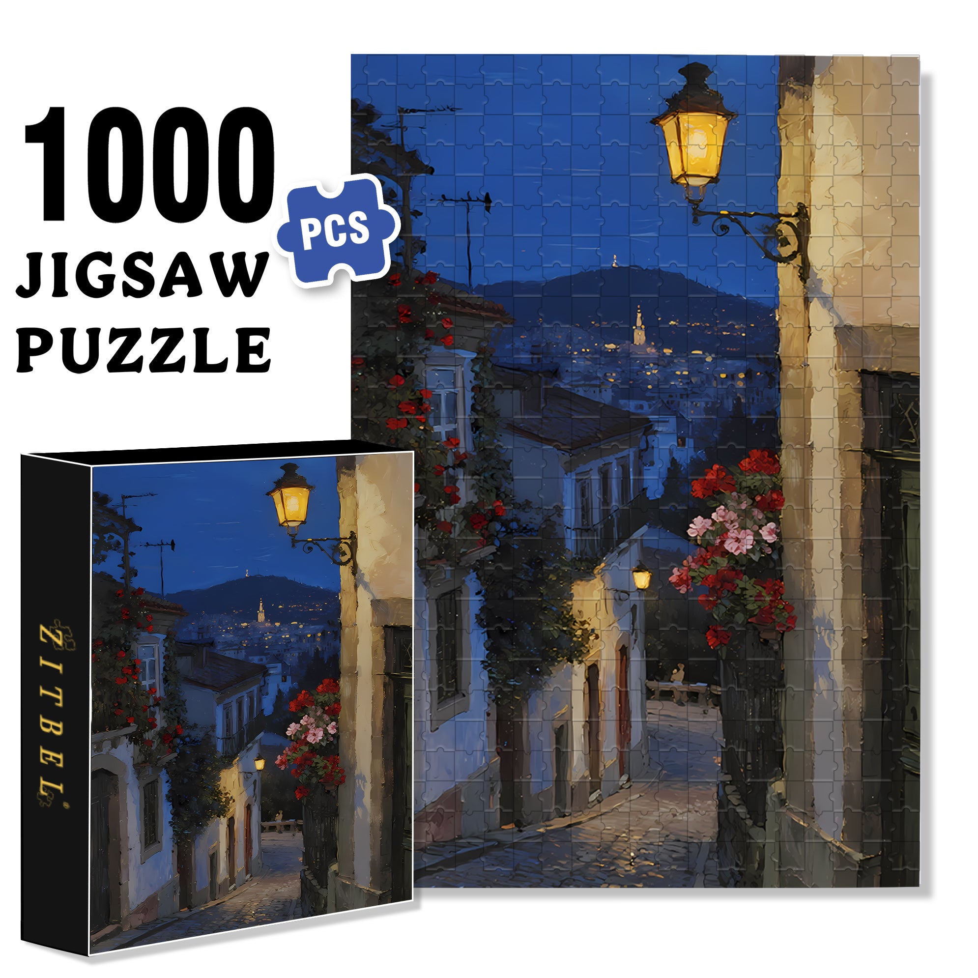 The Sky Is Dark 500pcs/1000pcs Jigsaw Puzzle, Scratch-Resistant, Interactive Family Game & Brain-Boosting DIY Decor, Perfect for Halloween, Christmas & New Year Gifts, Family Puzzle Game