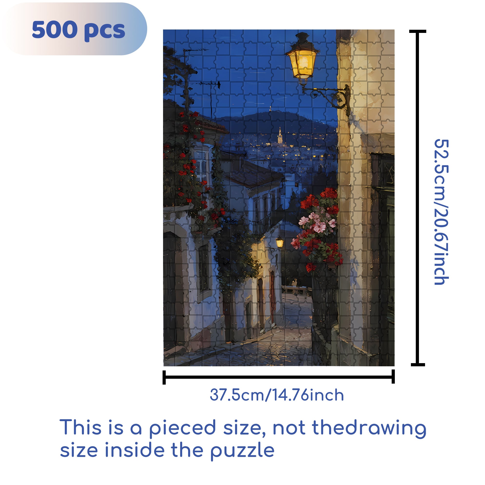 The Sky Is Dark 500pcs/1000pcs Jigsaw Puzzle, Scratch-Resistant, Interactive Family Game & Brain-Boosting DIY Decor, Perfect for Halloween, Christmas & New Year Gifts, Family Puzzle Game