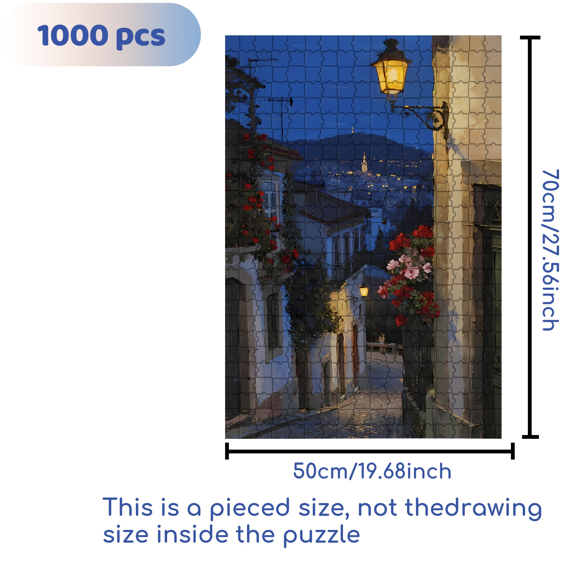 The Sky Is Dark 500pcs/1000pcs Jigsaw Puzzle, Scratch-Resistant, Interactive Family Game & Brain-Boosting DIY Decor, Perfect for Halloween, Christmas & New Year Gifts, Family Puzzle Game
