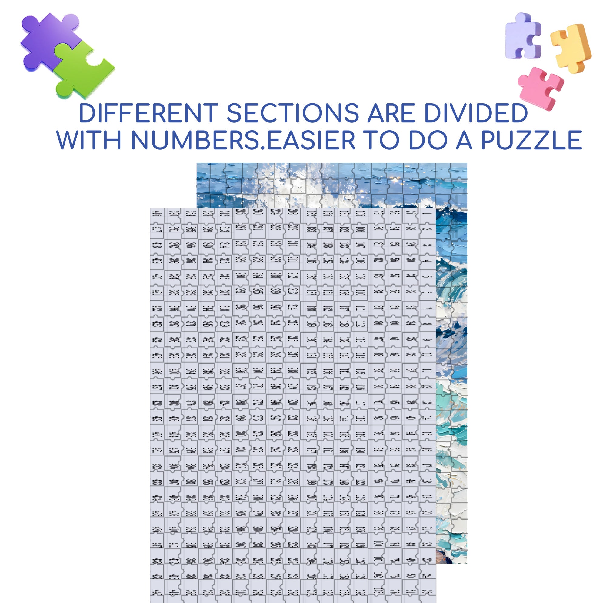 The Sound Of The Sea Waves 500pcs/1000pcs Jigsaw Puzzle, Scratch-Resistant, Interactive Family Game & Brain-Boosting DIY Decor, Perfect for Halloween, Christmas & New Year Gifts, Family Puzzle Game