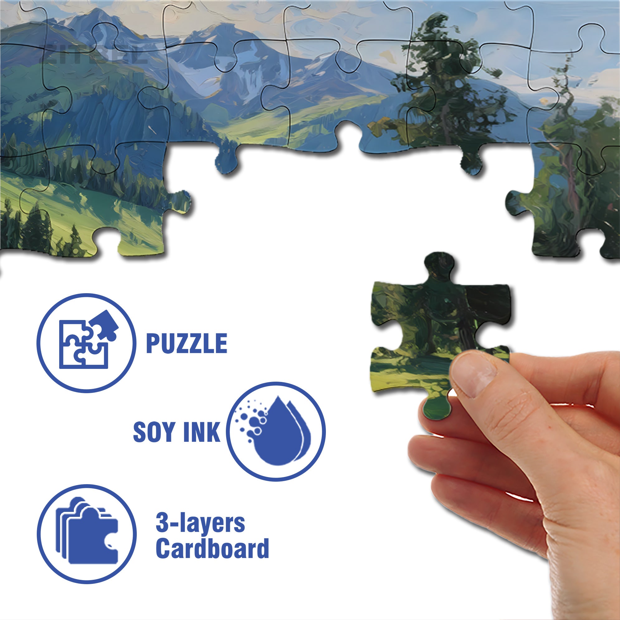 The Summer In Altay 500pcs/1000pcs Jigsaw Puzzle, Scratch-Resistant, Interactive Family Game & Brain-Boosting DIY Decor, Perfect for Halloween, Christmas & New Year Gifts, Family Puzzle Game