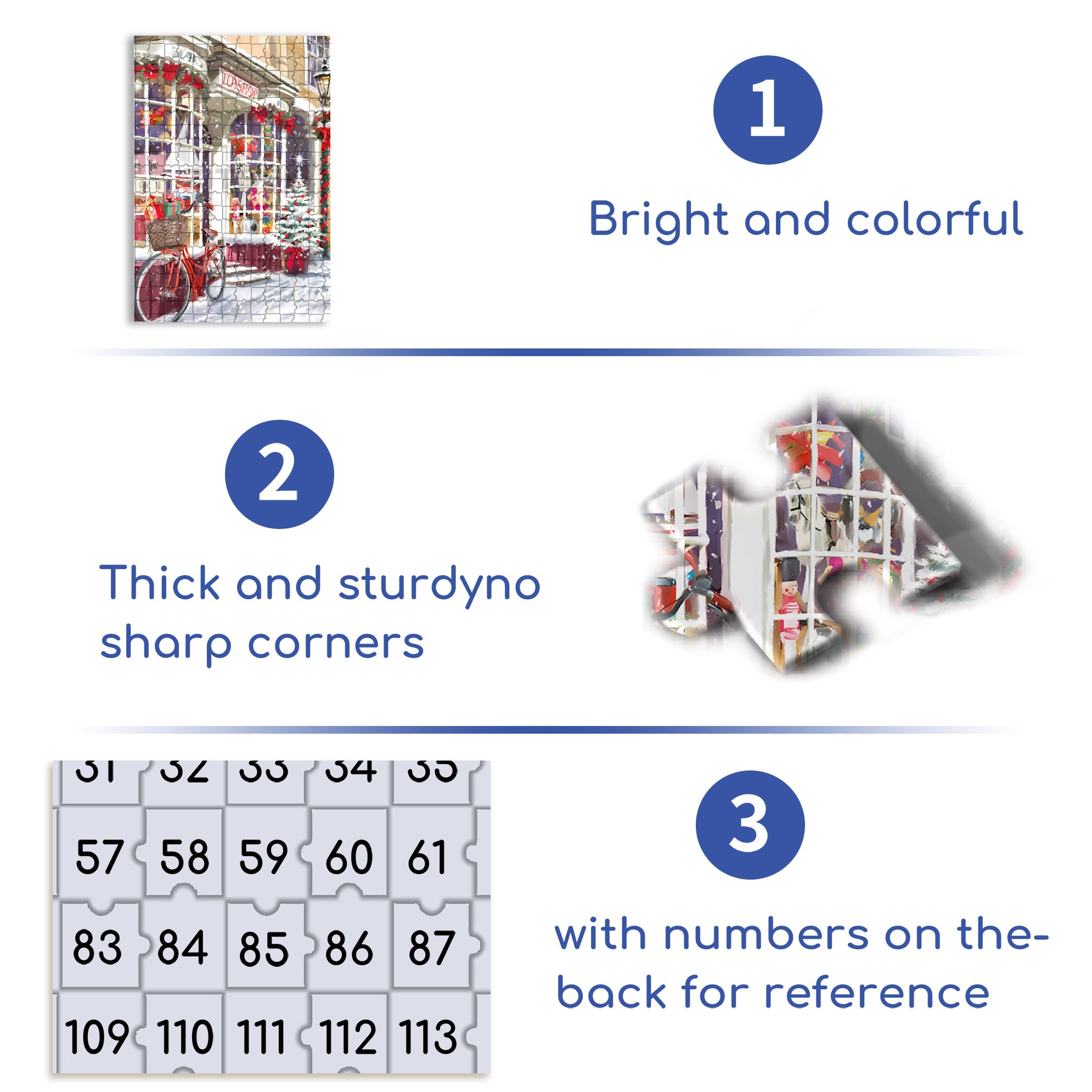 Toy Shop At Xmas Time 500pcs/1000pcs Jigsaw Puzzle, Scratch-Resistant, Interactive Family Game & Brain-Boosting DIY Decor, Perfect for Halloween, Christmas & New Year Gifts, Family Puzzle Game