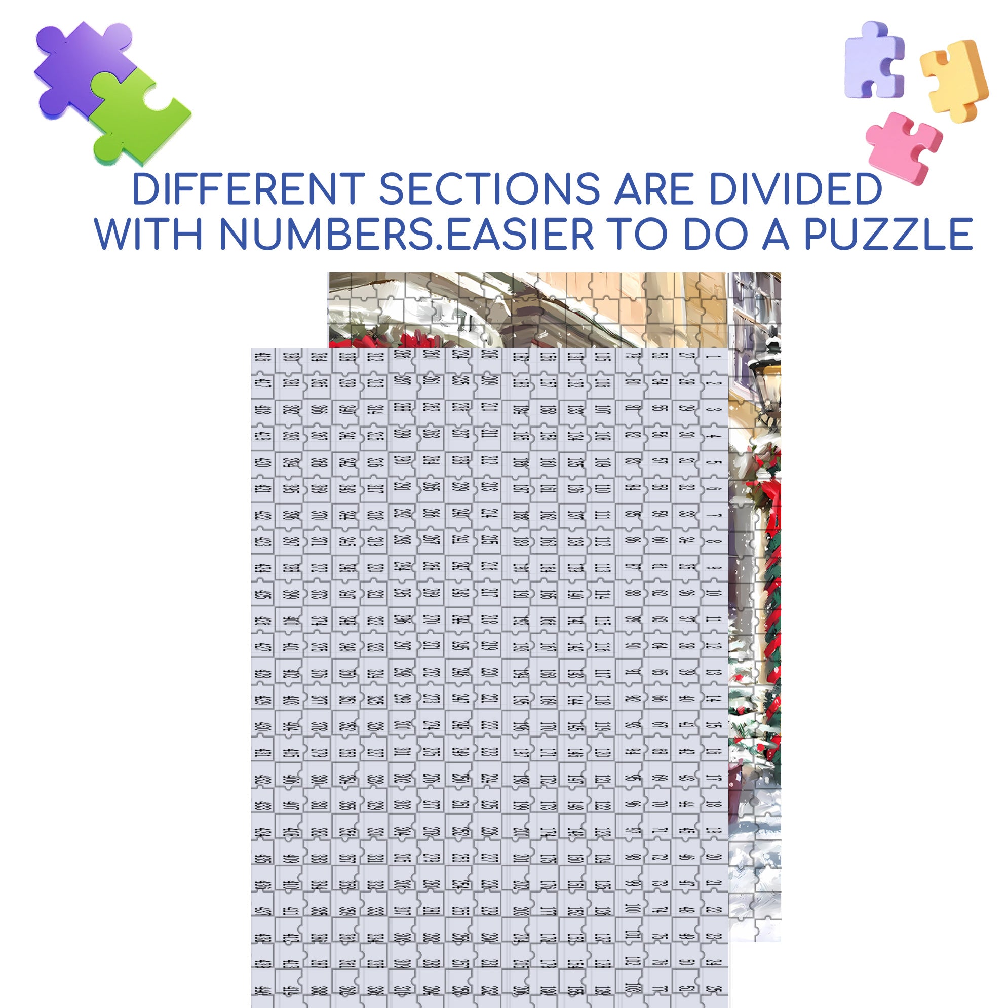 Toy Shop At Xmas Time 500pcs/1000pcs Jigsaw Puzzle, Scratch-Resistant, Interactive Family Game & Brain-Boosting DIY Decor, Perfect for Halloween, Christmas & New Year Gifts, Family Puzzle Game