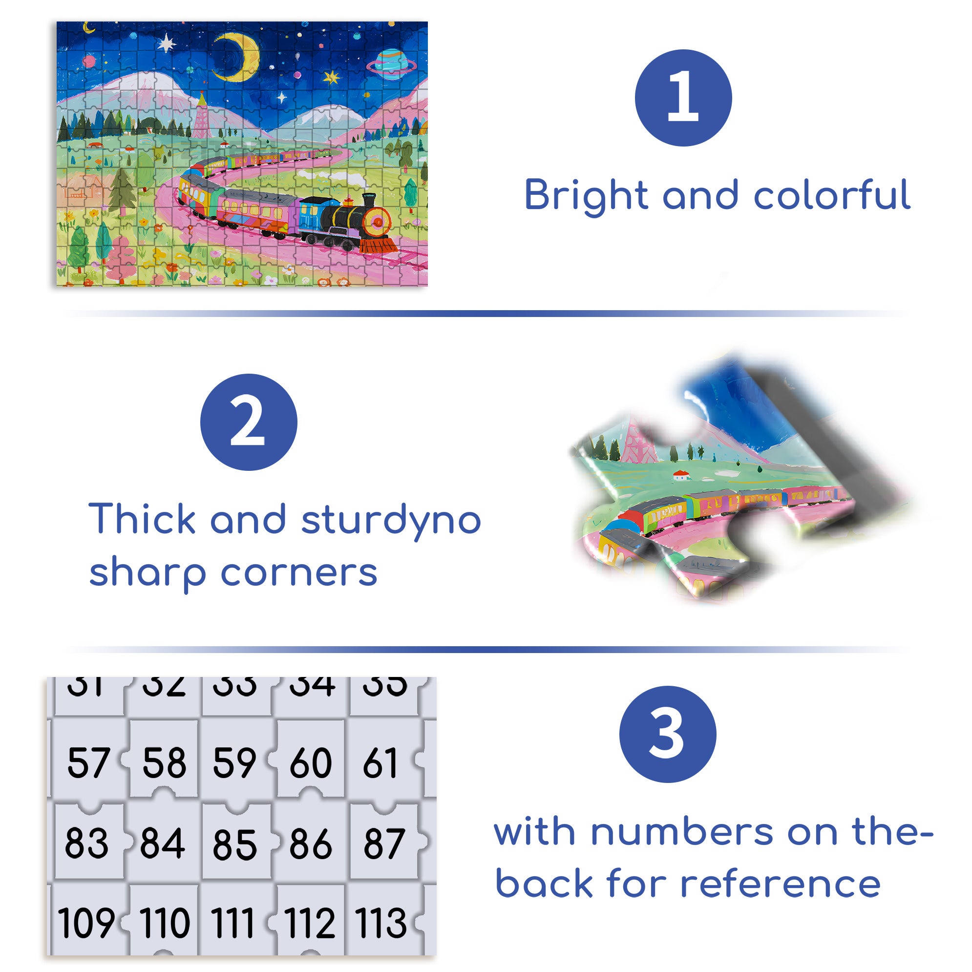 Train To Dreams 500pcs/1000pcs Jigsaw Puzzle, Scratch-Resistant, Interactive Family Game & Brain-Boosting DIY Decor, Perfect for Halloween, Christmas & New Year Gifts, Family Puzzle Game