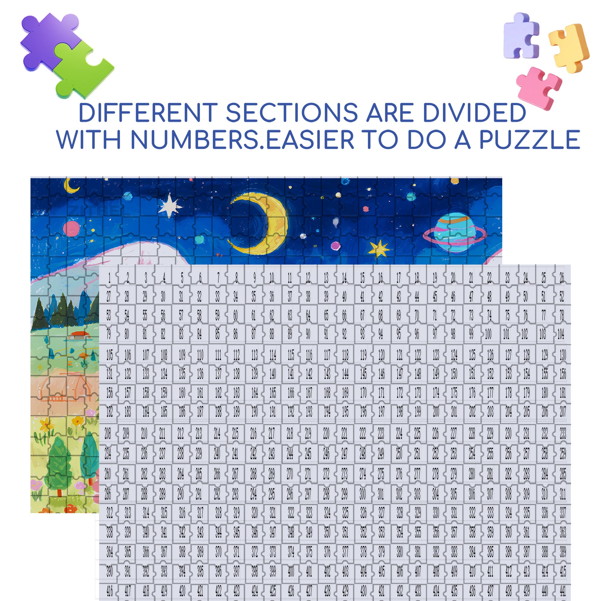 Train To Dreams 500pcs/1000pcs Jigsaw Puzzle, Scratch-Resistant, Interactive Family Game & Brain-Boosting DIY Decor, Perfect for Halloween, Christmas & New Year Gifts, Family Puzzle Game