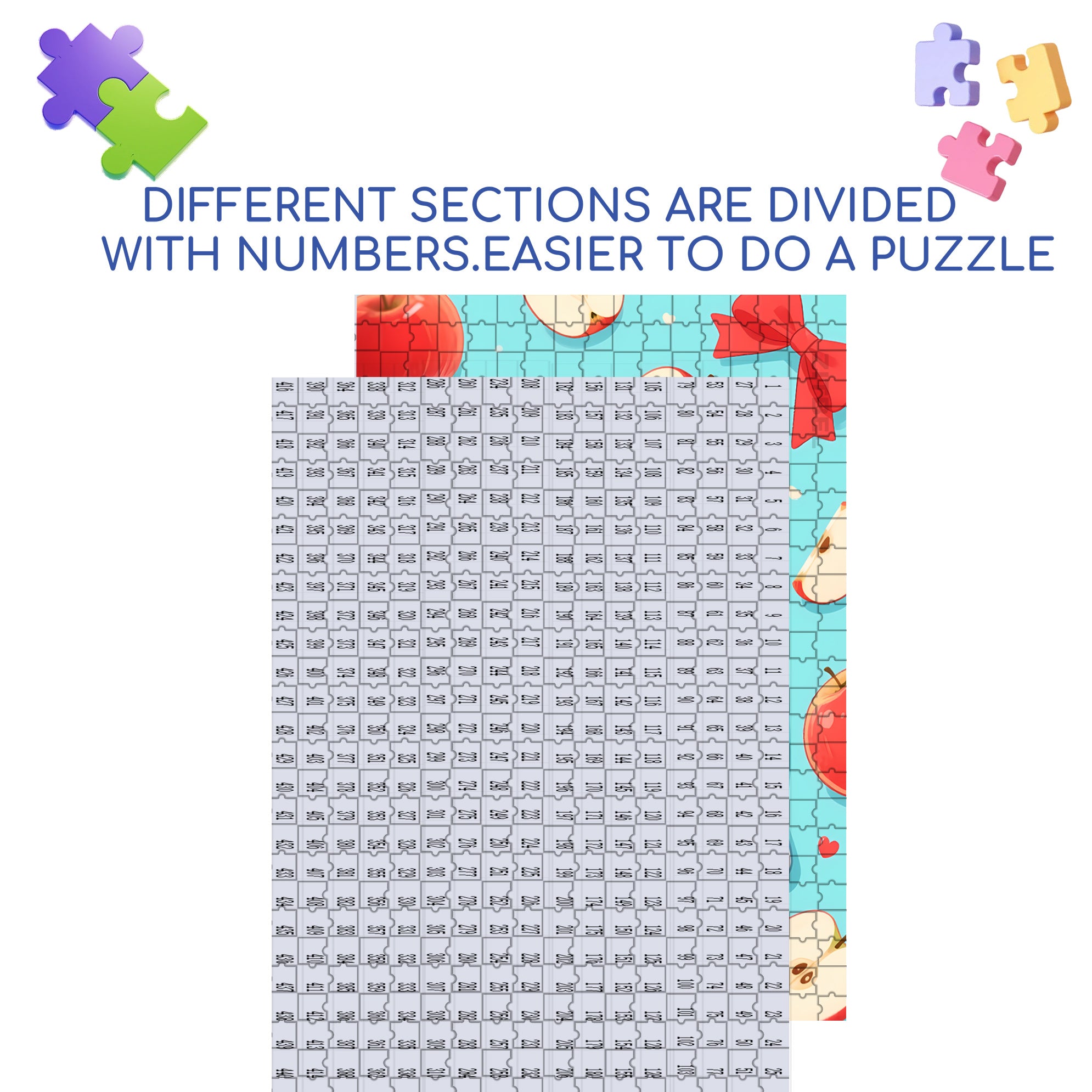 A Bag Of Apples 500pcs/1000pcs Jigsaw Puzzle, Scratch-Resistant, Interactive Family Game & Brain-Boosting DIY Decor, Perfect for Halloween, Christmas & New Year Gifts, Family Puzzle Game