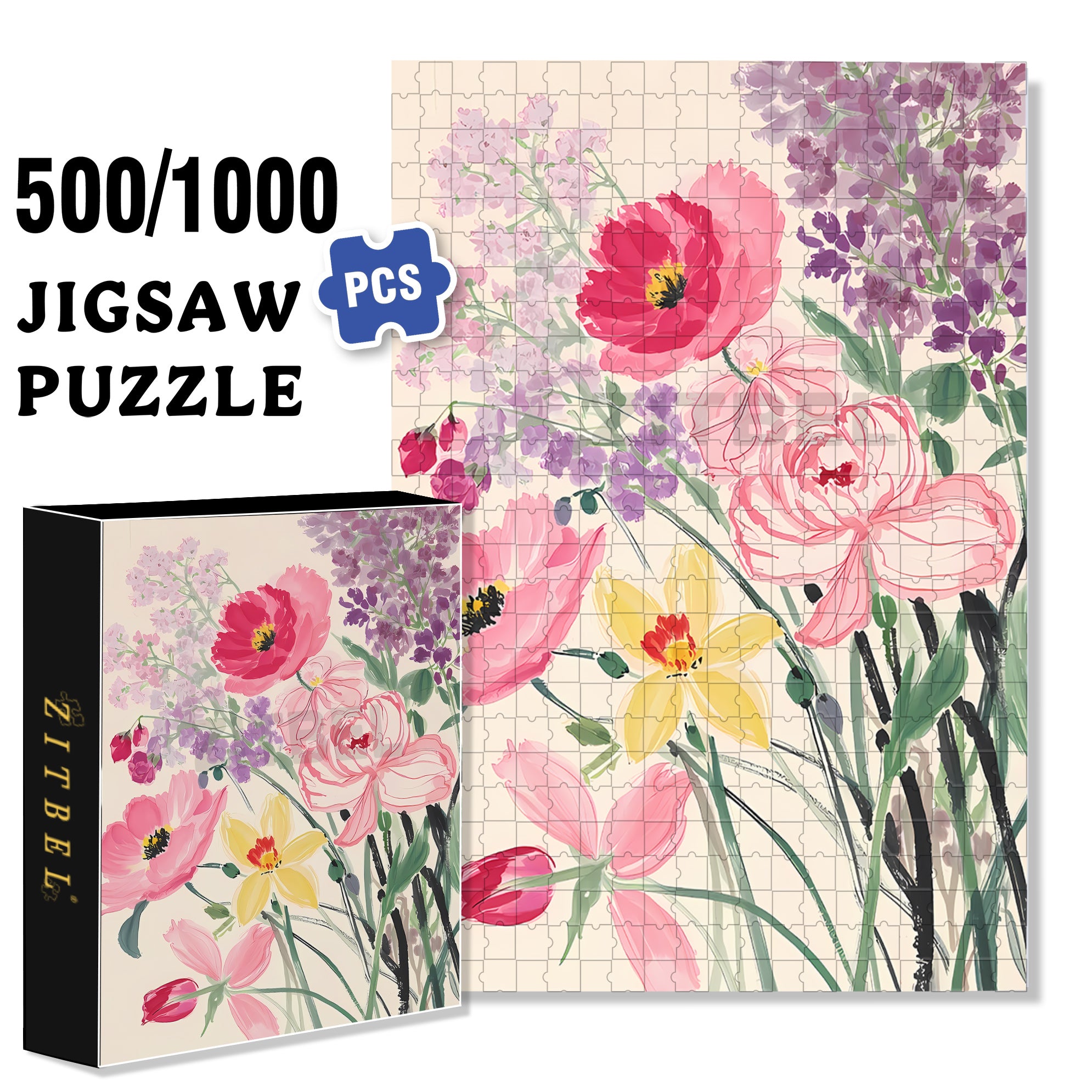 Brilliant 500pcs/1000pcs Jigsaw Puzzle, Scratch-Resistant, Interactive Family Game & Brain-Boosting DIY Decor, Perfect for Halloween, Christmas & New Year Gifts, Family Puzzle Game