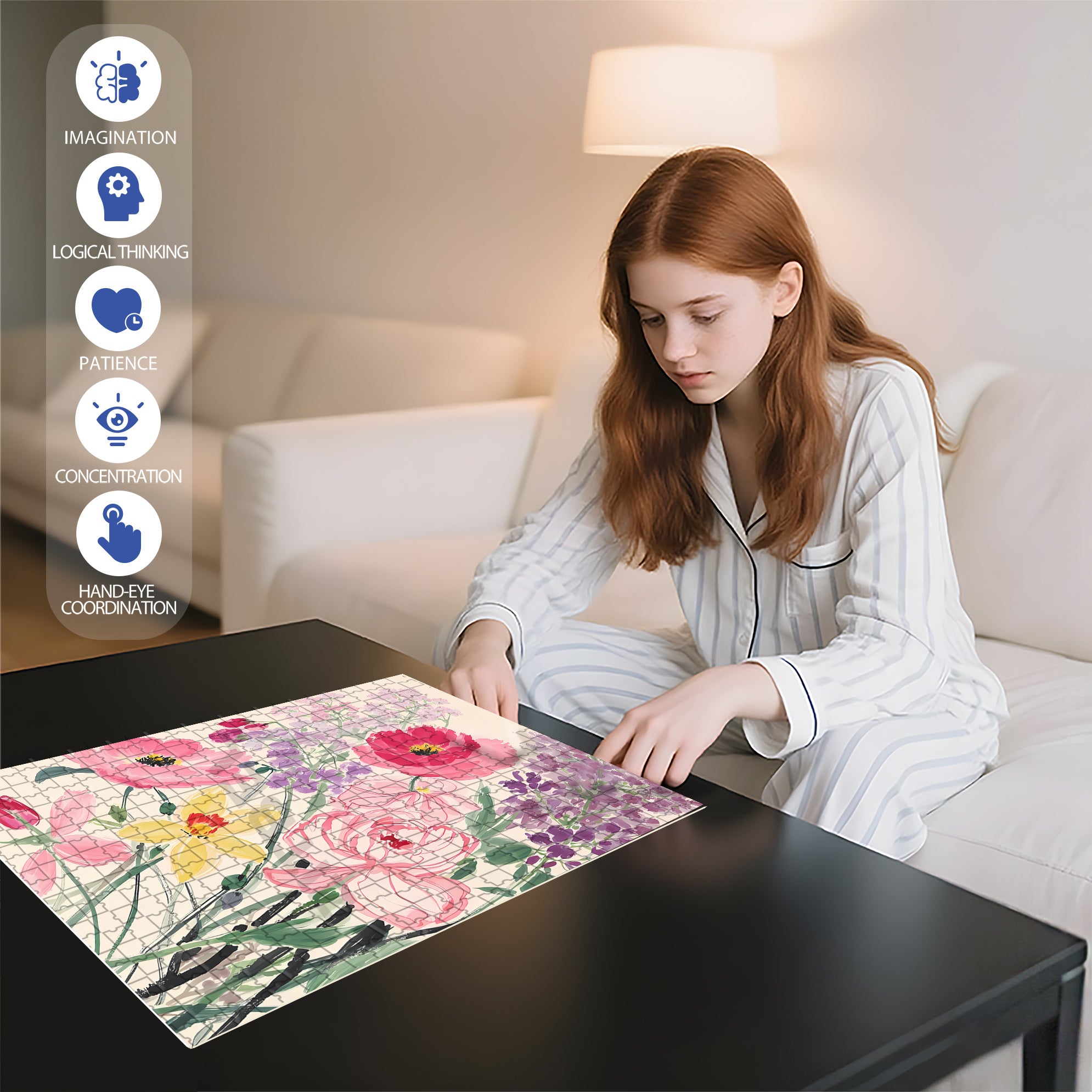 Brilliant 500pcs/1000pcs Jigsaw Puzzle, Scratch-Resistant, Interactive Family Game & Brain-Boosting DIY Decor, Perfect for Halloween, Christmas & New Year Gifts, Family Puzzle Game