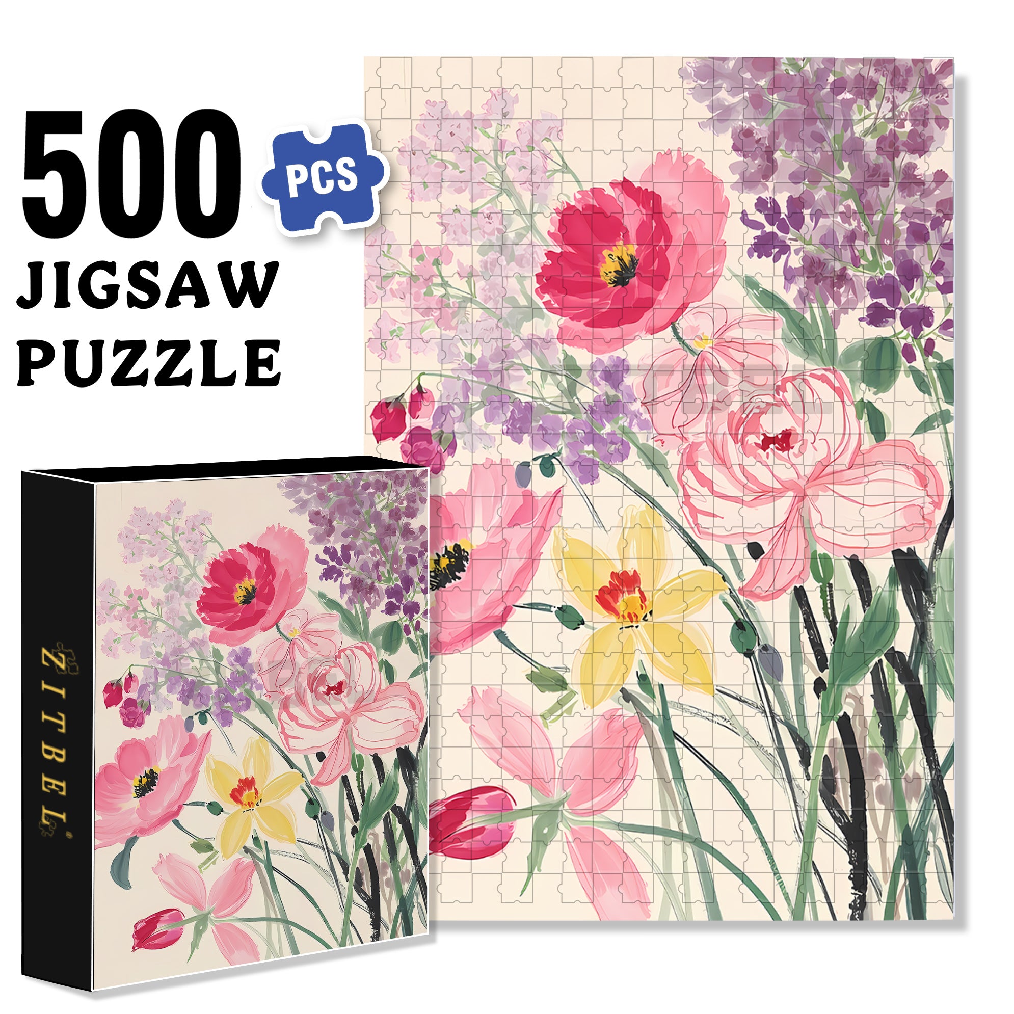 Brilliant 500pcs/1000pcs Jigsaw Puzzle, Scratch-Resistant, Interactive Family Game & Brain-Boosting DIY Decor, Perfect for Halloween, Christmas & New Year Gifts, Family Puzzle Game