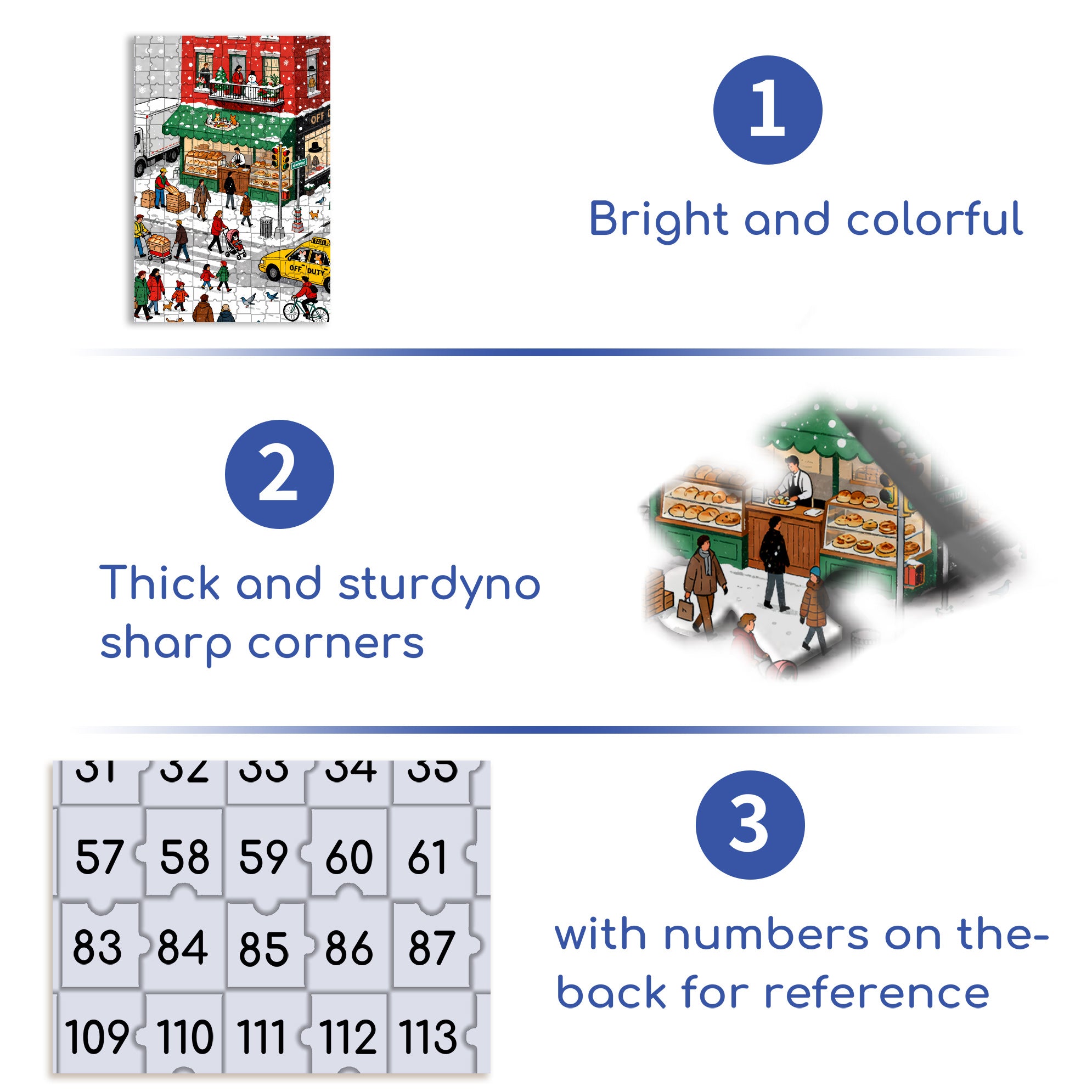 Christmas On Central Avenue 500pcs/1000pcs Jigsaw Puzzle, Scratch-Resistant, Interactive Family Game & Brain-Boosting DIY Decor, Perfect for Halloween, Christmas & New Year Gifts, Family Puzzle Game