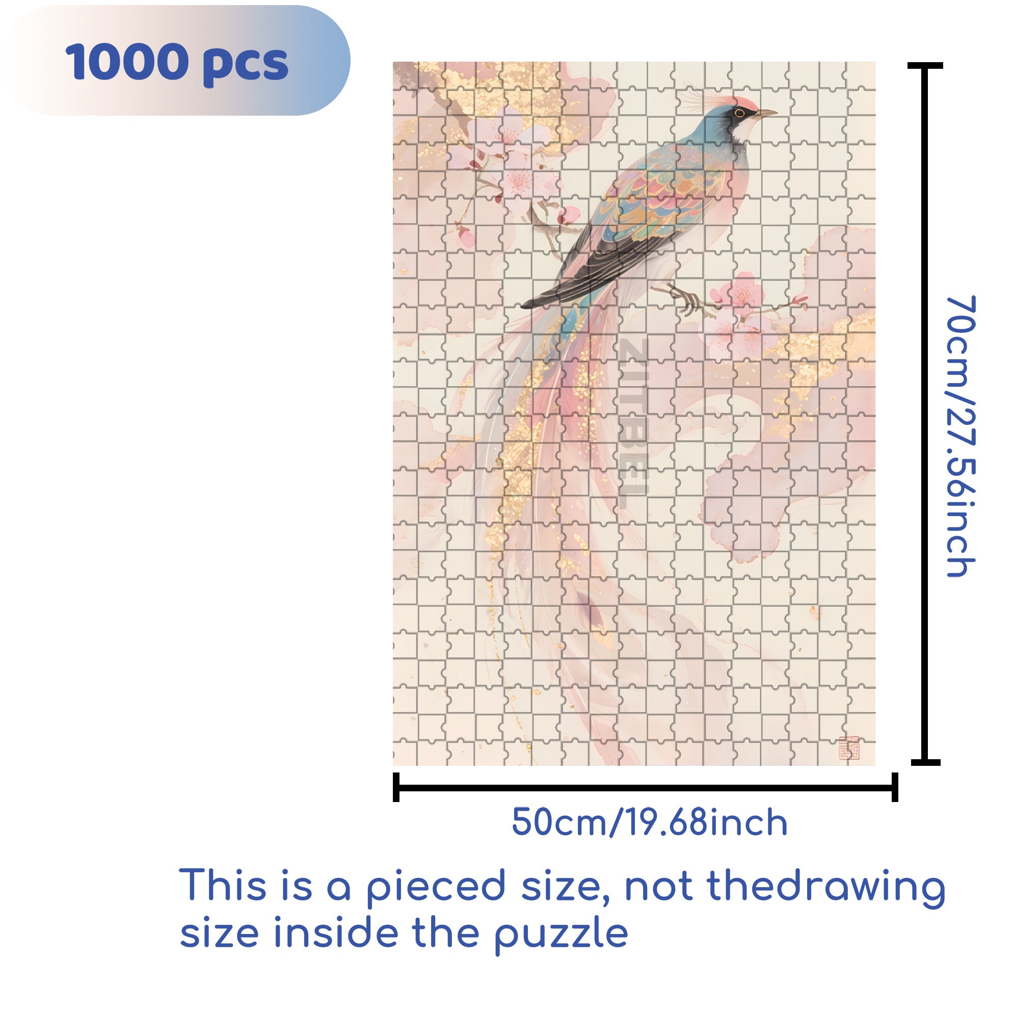 Colorful Bird 500pcs/1000pcs Jigsaw Puzzle, Scratch-Resistant, Interactive Family Game & Brain-Boosting DIY Decor, Perfect for Halloween, Christmas & New Year Gifts, Family Puzzle Game