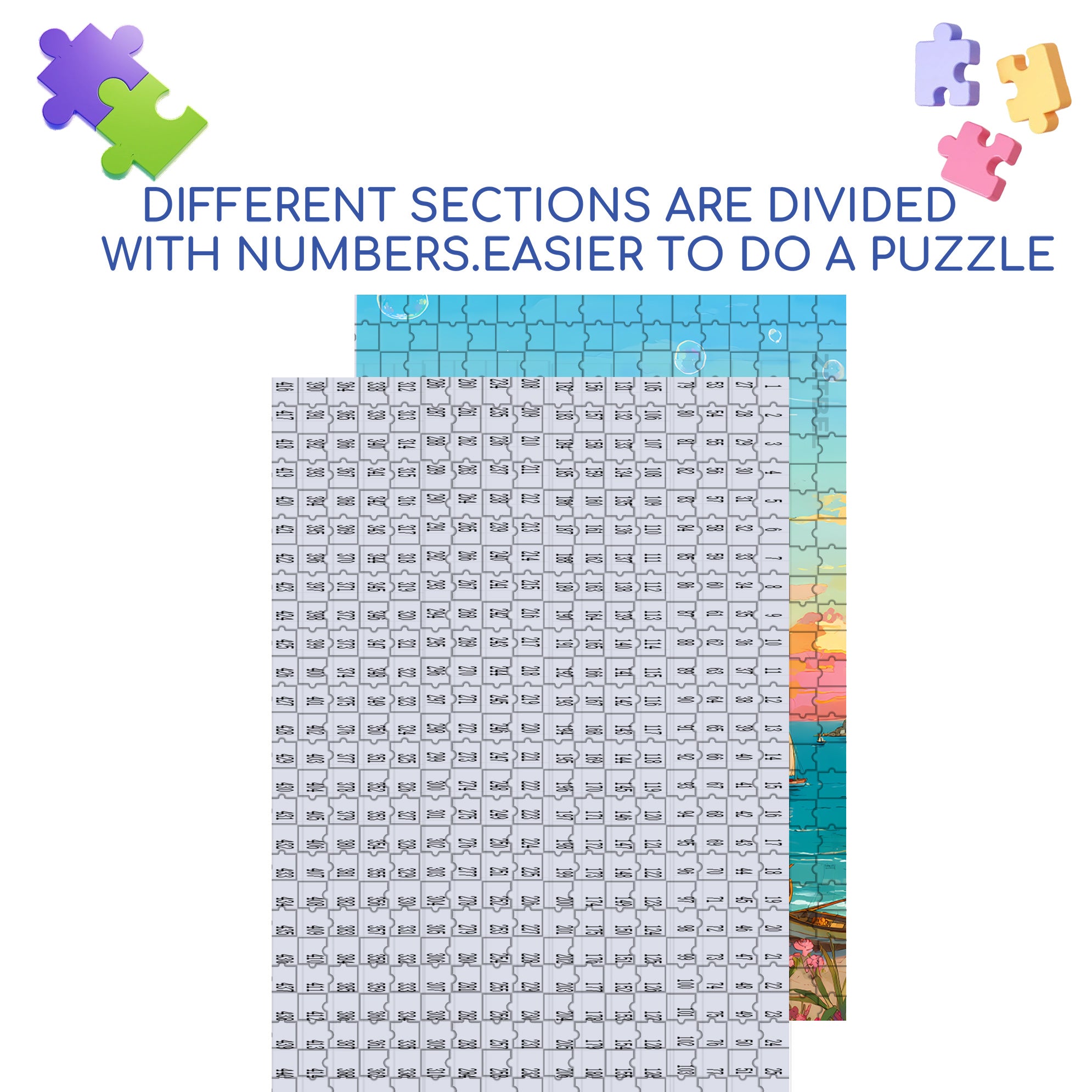 Colorful Bubbles 500pcs/1000pcs Jigsaw Puzzle, Scratch-Resistant, Interactive Family Game & Brain-Boosting DIY Decor, Perfect for Halloween, Christmas & New Year Gifts, Family Puzzle Game