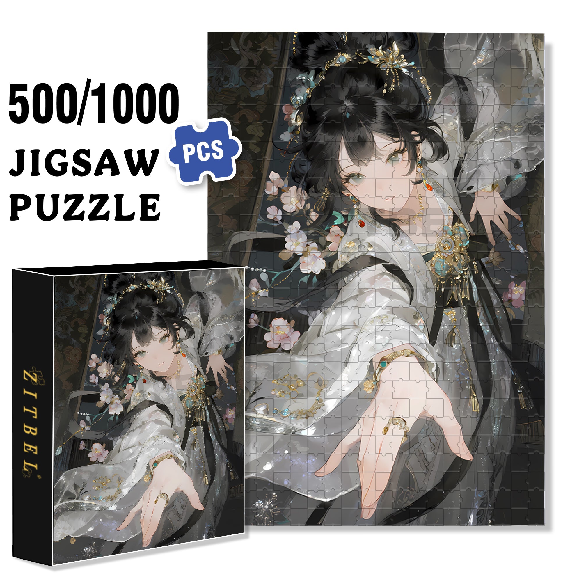 Come With Me 500pcs/1000pcs Jigsaw Puzzle, Scratch-Resistant, Interactive Family Game & Brain-Boosting DIY Decor, Perfect for Halloween, Christmas & New Year Gifts, Family Puzzle Game