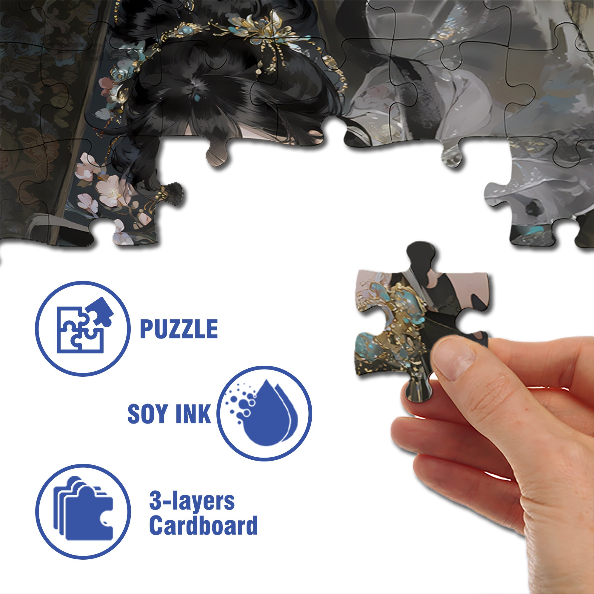 Come With Me 500pcs/1000pcs Jigsaw Puzzle, Scratch-Resistant, Interactive Family Game & Brain-Boosting DIY Decor, Perfect for Halloween, Christmas & New Year Gifts, Family Puzzle Game