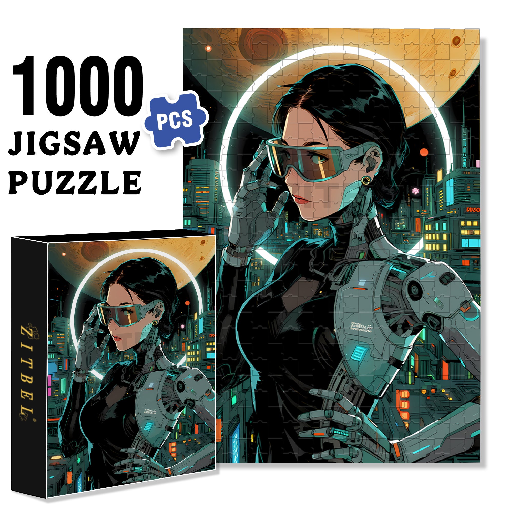 Constance 500pcs/1000pcs Jigsaw Puzzle, Scratch-Resistant, Interactive Family Game & Brain-Boosting DIY Decor, Perfect for Halloween, Christmas & New Year Gifts, Family Puzzle Game
