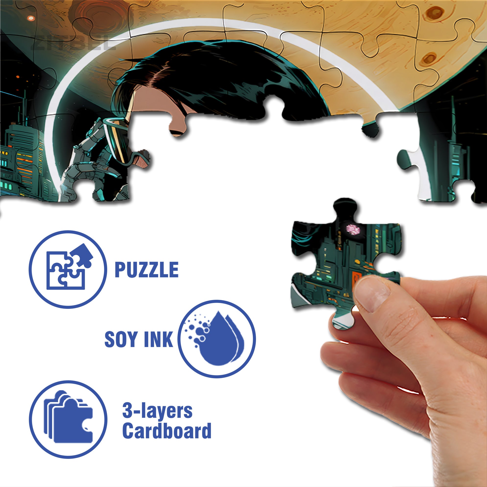 Constance 500pcs/1000pcs Jigsaw Puzzle, Scratch-Resistant, Interactive Family Game & Brain-Boosting DIY Decor, Perfect for Halloween, Christmas & New Year Gifts, Family Puzzle Game
