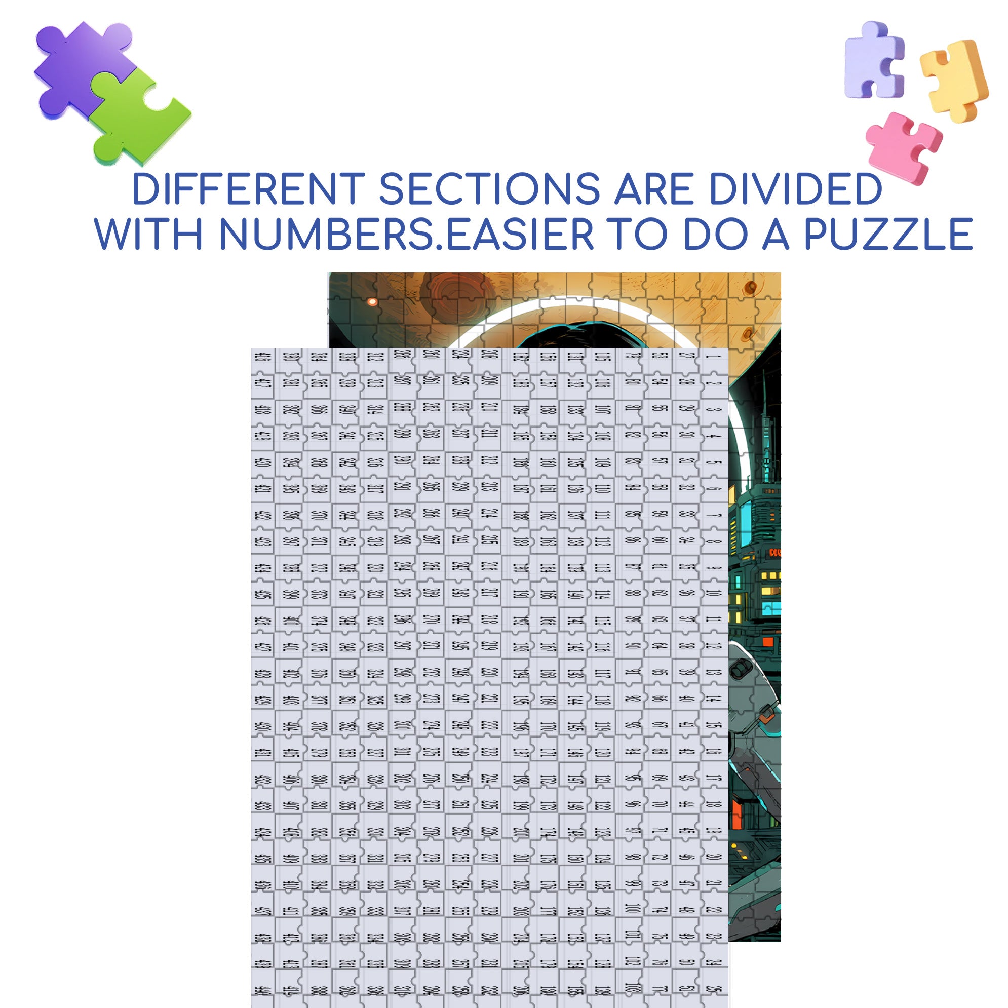 Constance 500pcs/1000pcs Jigsaw Puzzle, Scratch-Resistant, Interactive Family Game & Brain-Boosting DIY Decor, Perfect for Halloween, Christmas & New Year Gifts, Family Puzzle Game