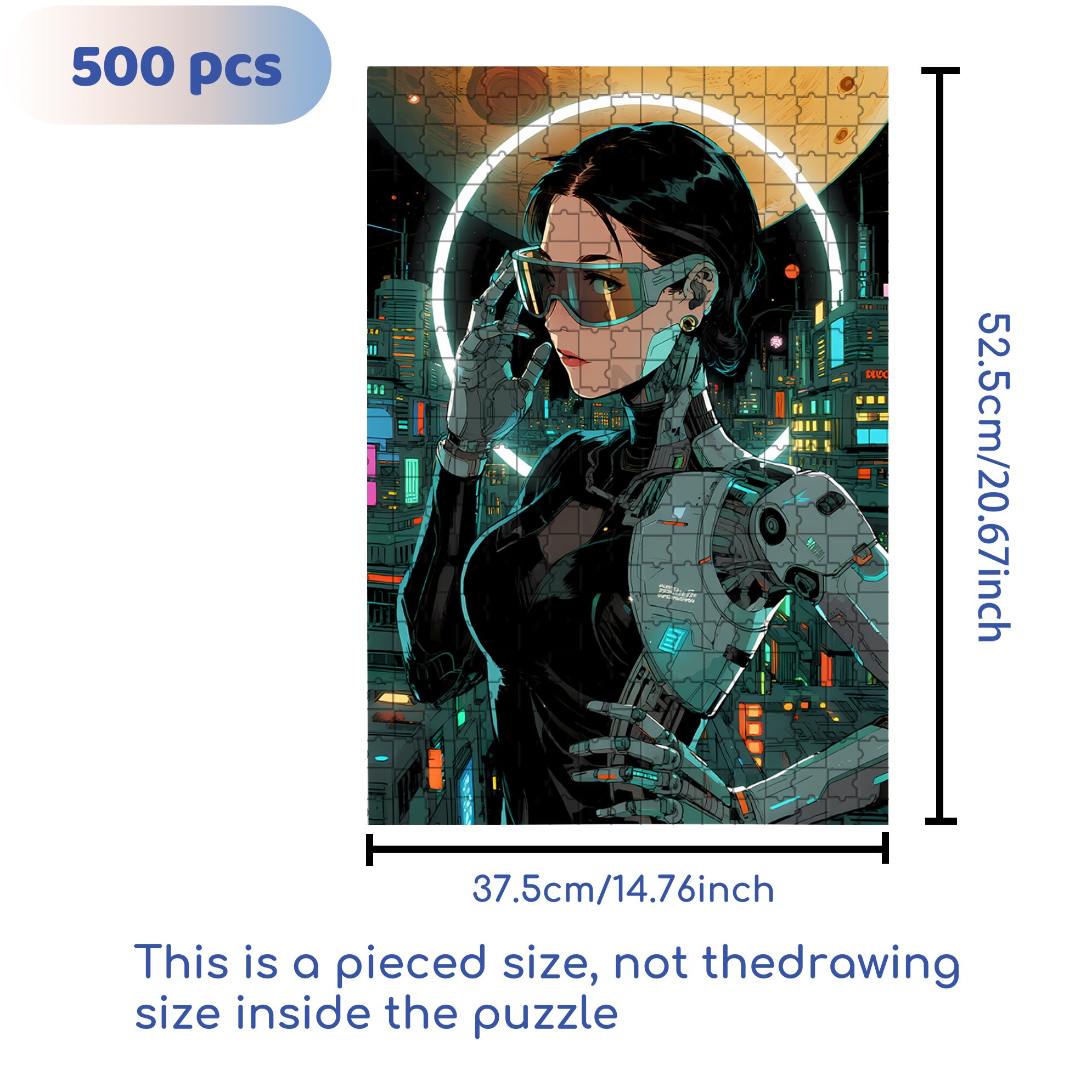 Constance 500pcs/1000pcs Jigsaw Puzzle, Scratch-Resistant, Interactive Family Game & Brain-Boosting DIY Decor, Perfect for Halloween, Christmas & New Year Gifts, Family Puzzle Game