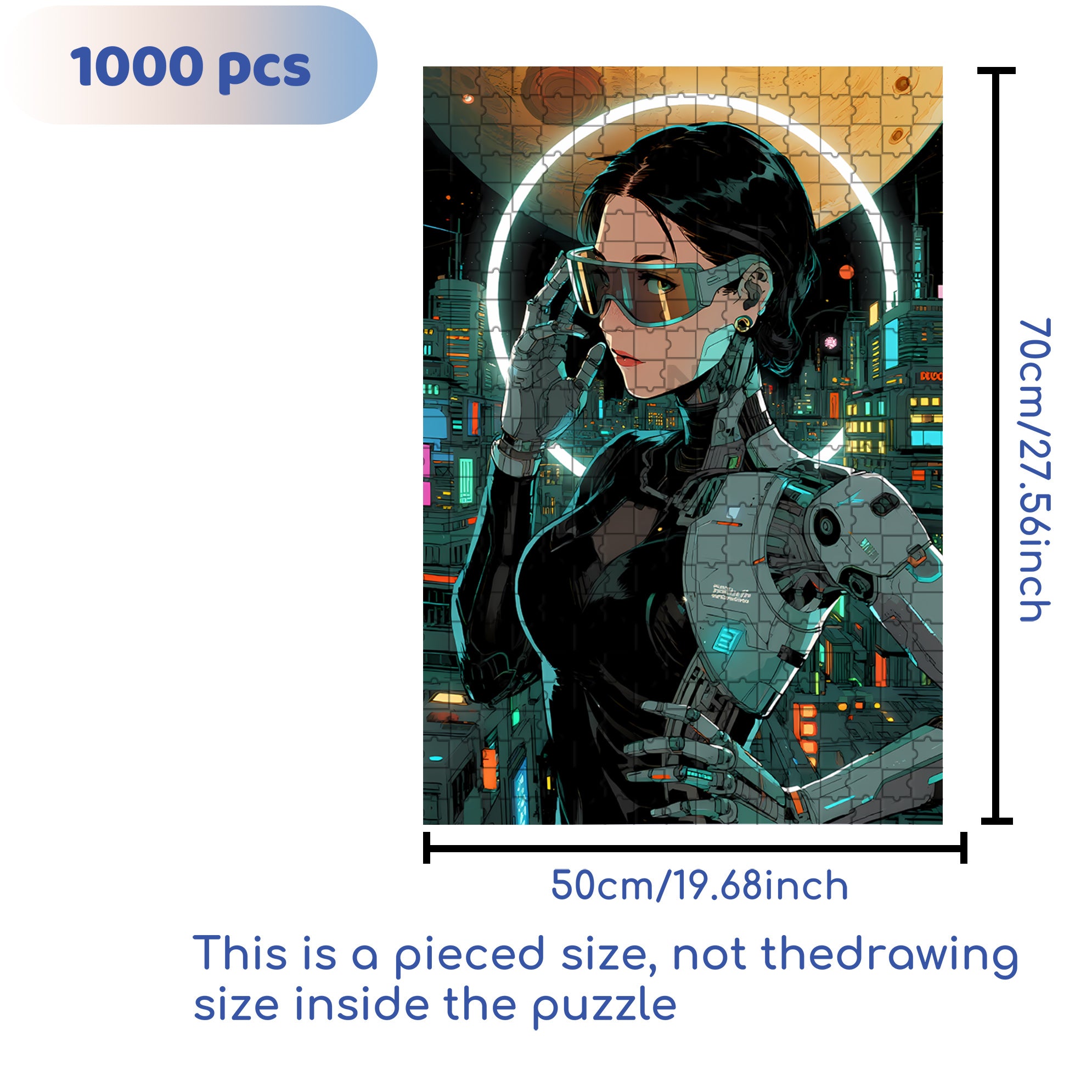Constance 500pcs/1000pcs Jigsaw Puzzle, Scratch-Resistant, Interactive Family Game & Brain-Boosting DIY Decor, Perfect for Halloween, Christmas & New Year Gifts, Family Puzzle Game