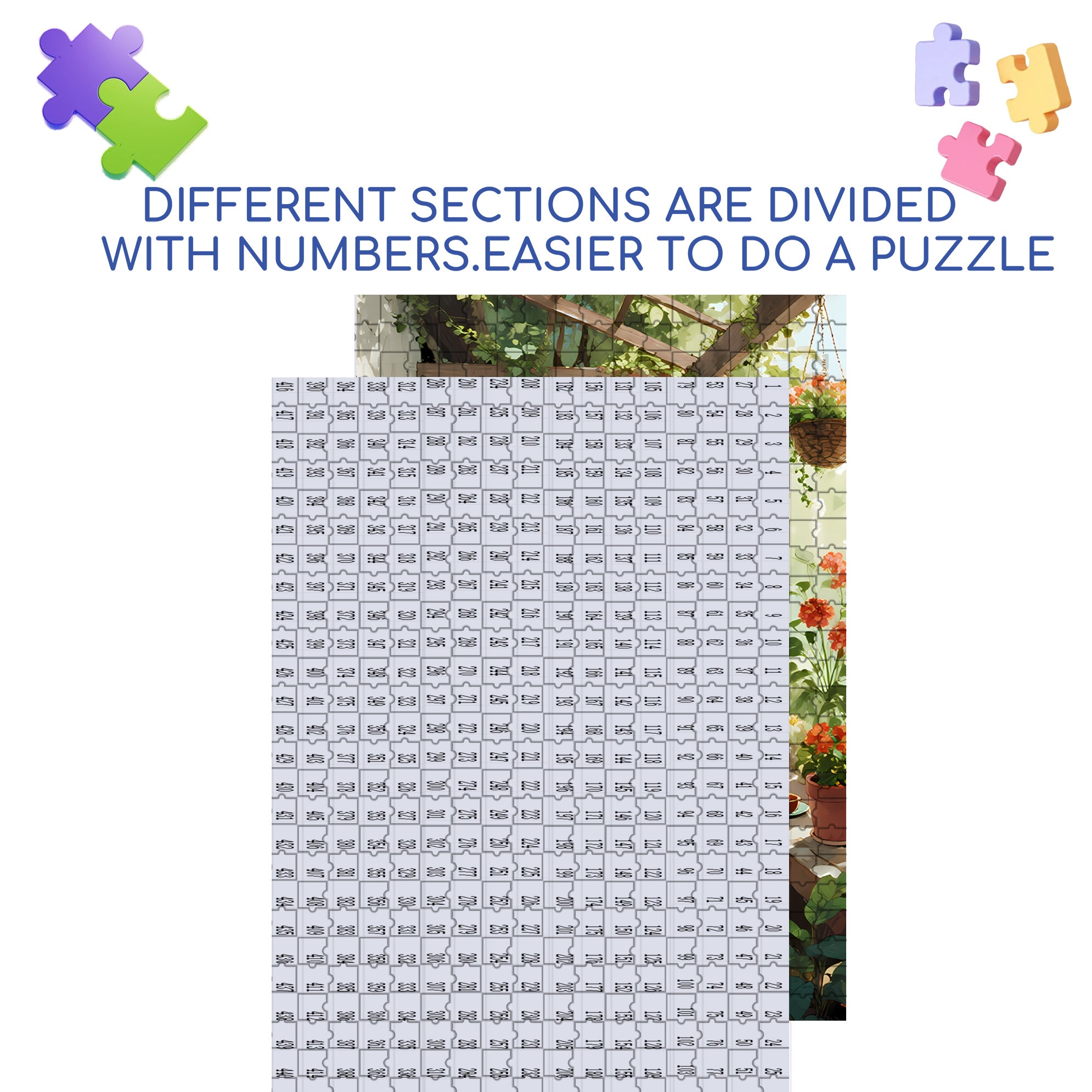 Cozy Balcony 500pcs/1000pcs Jigsaw Puzzle, Scratch-Resistant, Interactive Family Game & Brain-Boosting DIY Decor, Perfect for Halloween, Christmas & New Year Gifts, Family Puzzle Game