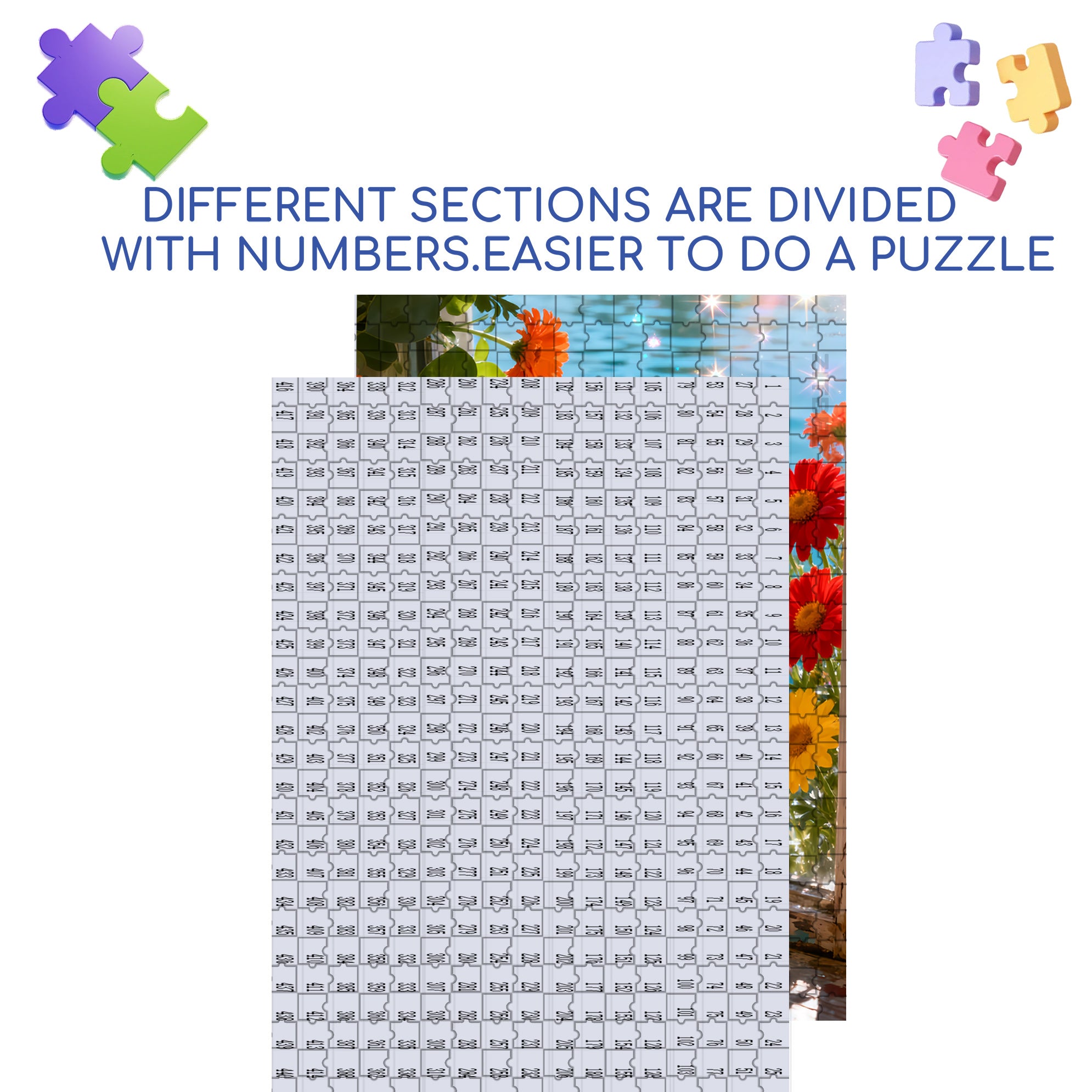 Cute Kitten 500pcs/1000pcs Jigsaw Puzzle, Scratch-Resistant, Interactive Family Game & Brain-Boosting DIY Decor, Perfect for Halloween, Christmas & New Year Gifts, Family Puzzle Game