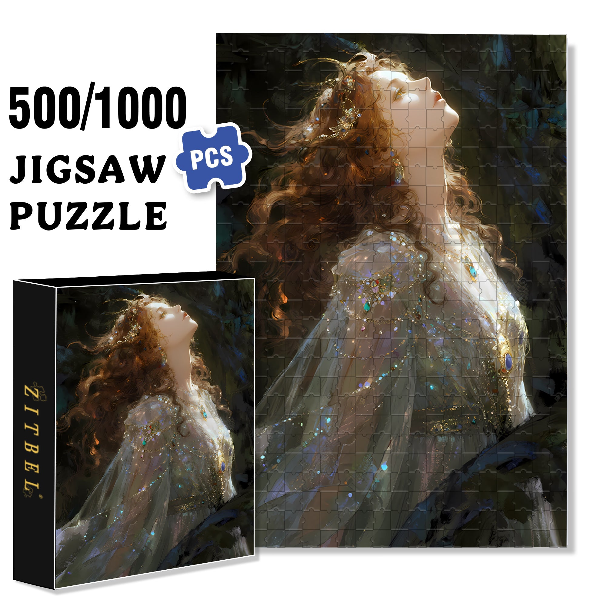 Feel The Sunshine 500pcs/1000pcs Jigsaw Puzzle, Scratch-Resistant, Interactive Family Game & Brain-Boosting DIY Decor, Perfect for Halloween, Christmas & New Year Gifts, Family Puzzle Game