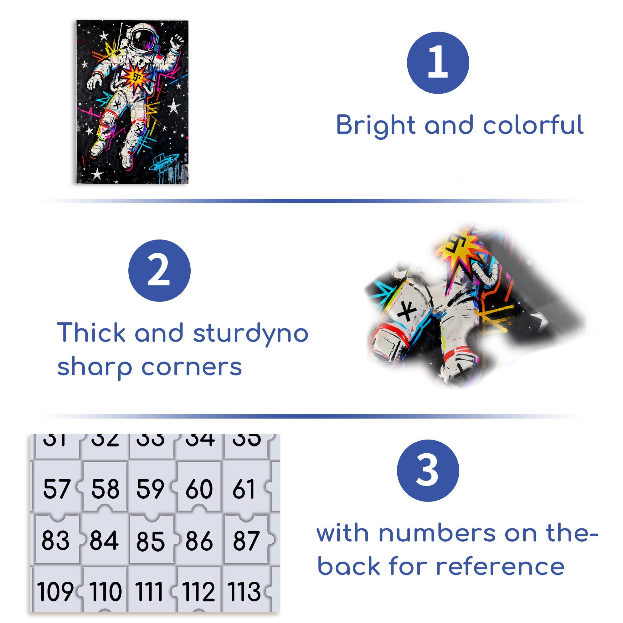 Floating Astronaut 500pcs/1000pcs Jigsaw Puzzle, Scratch-Resistant, Interactive Family Game & Brain-Boosting DIY Decor, Perfect for Halloween, Christmas & New Year Gifts, Family Puzzle Game
