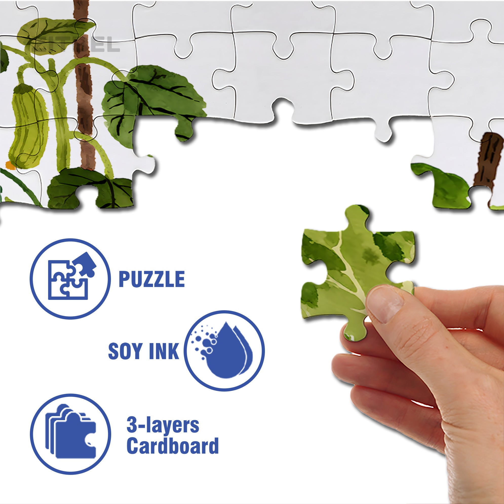 Fruit And Vegetable Paradise 500pcs/1000pcs Jigsaw Puzzle, Scratch-Resistant, Interactive Family Game & Brain-Boosting DIY Decor, Perfect for Halloween, Christmas & New Year Gifts, Family Puzzle Game