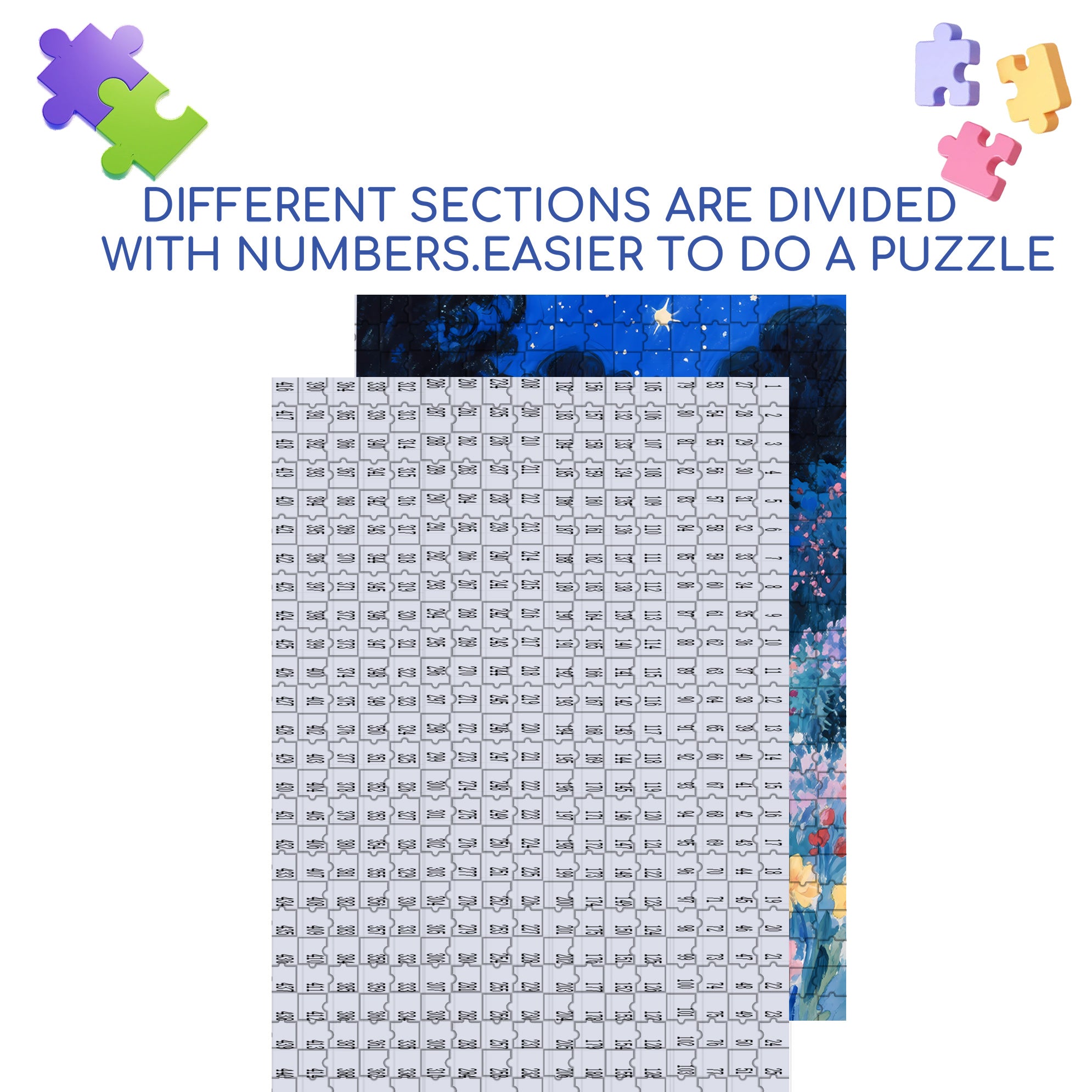 Garden At Night 500pcs/1000pcs Jigsaw Puzzle, Scratch-Resistant, Interactive Family Game & Brain-Boosting DIY Decor, Perfect for Halloween, Christmas & New Year Gifts, Family Puzzle Game