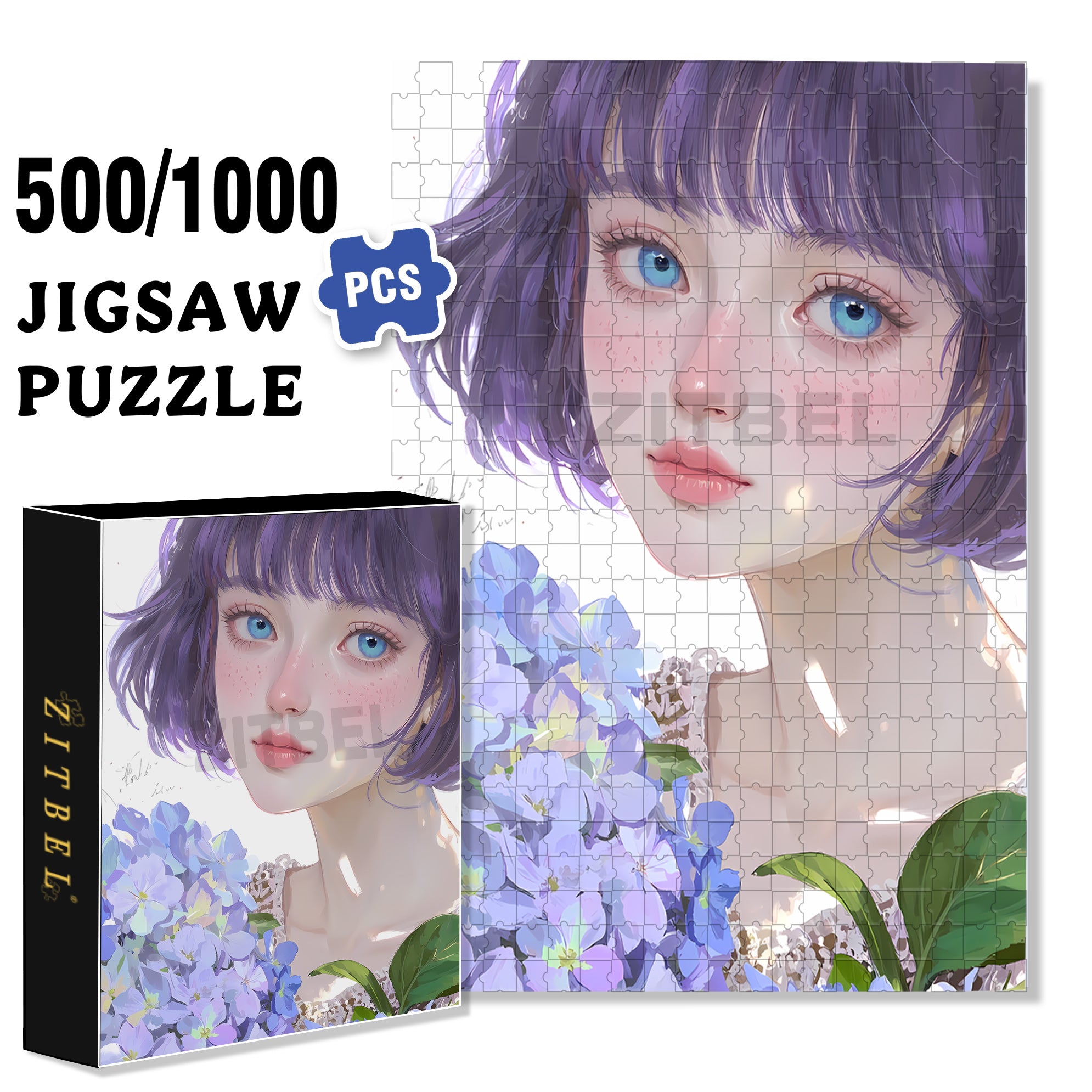 Gaze 500pcs/1000pcs Jigsaw Puzzle, Scratch-Resistant, Interactive Family Game & Brain-Boosting DIY Decor, Perfect for Halloween, Christmas & New Year Gifts, Family Puzzle Game