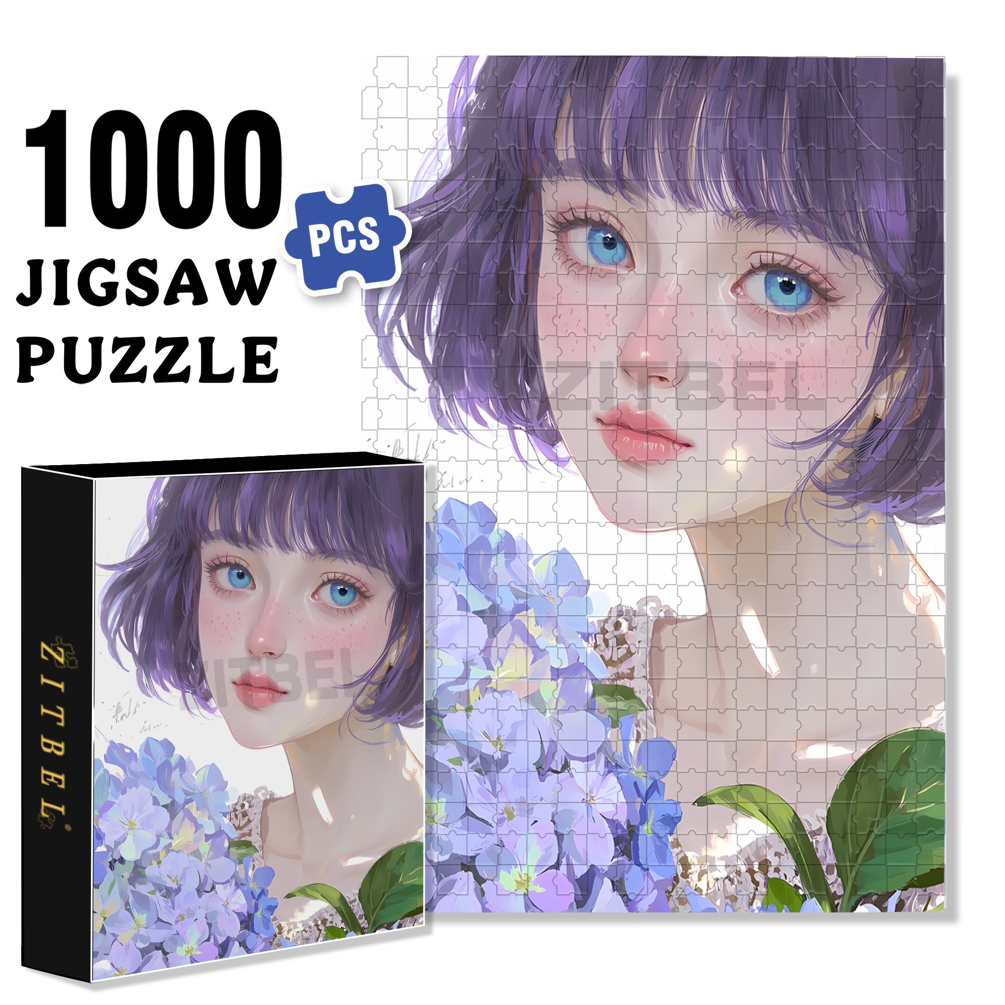 Gaze 500pcs/1000pcs Jigsaw Puzzle, Scratch-Resistant, Interactive Family Game & Brain-Boosting DIY Decor, Perfect for Halloween, Christmas & New Year Gifts, Family Puzzle Game