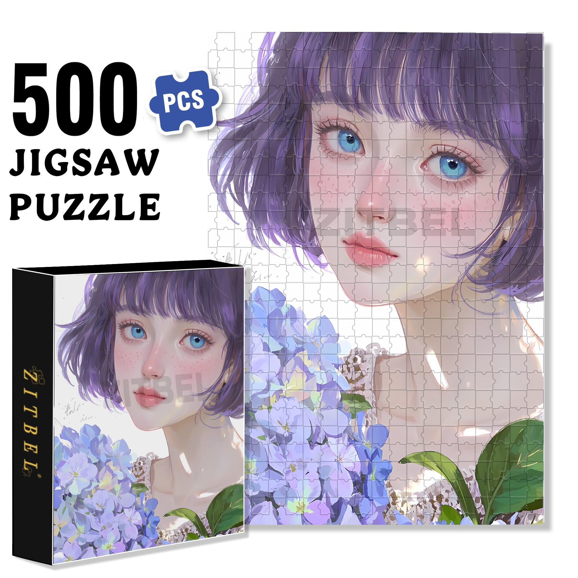 Gaze 500pcs/1000pcs Jigsaw Puzzle, Scratch-Resistant, Interactive Family Game & Brain-Boosting DIY Decor, Perfect for Halloween, Christmas & New Year Gifts, Family Puzzle Game