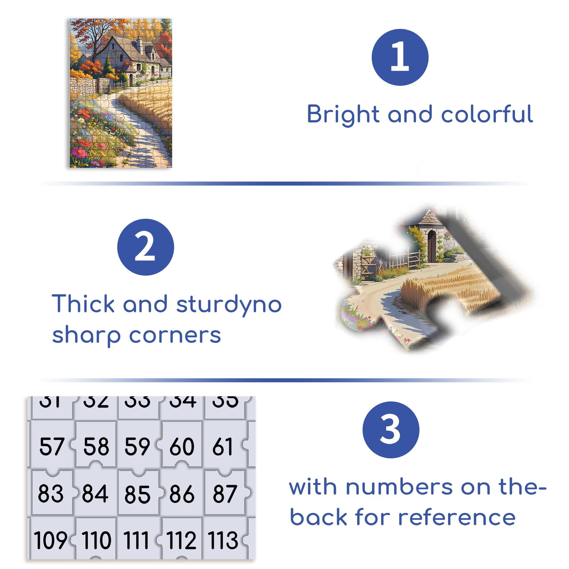 Golden Wheat Fields 500pcs/1000pcs Jigsaw Puzzle, Scratch-Resistant, Interactive Family Game & Brain-Boosting DIY Decor, Perfect for Halloween, Christmas & New Year Gifts, Family Puzzle Game