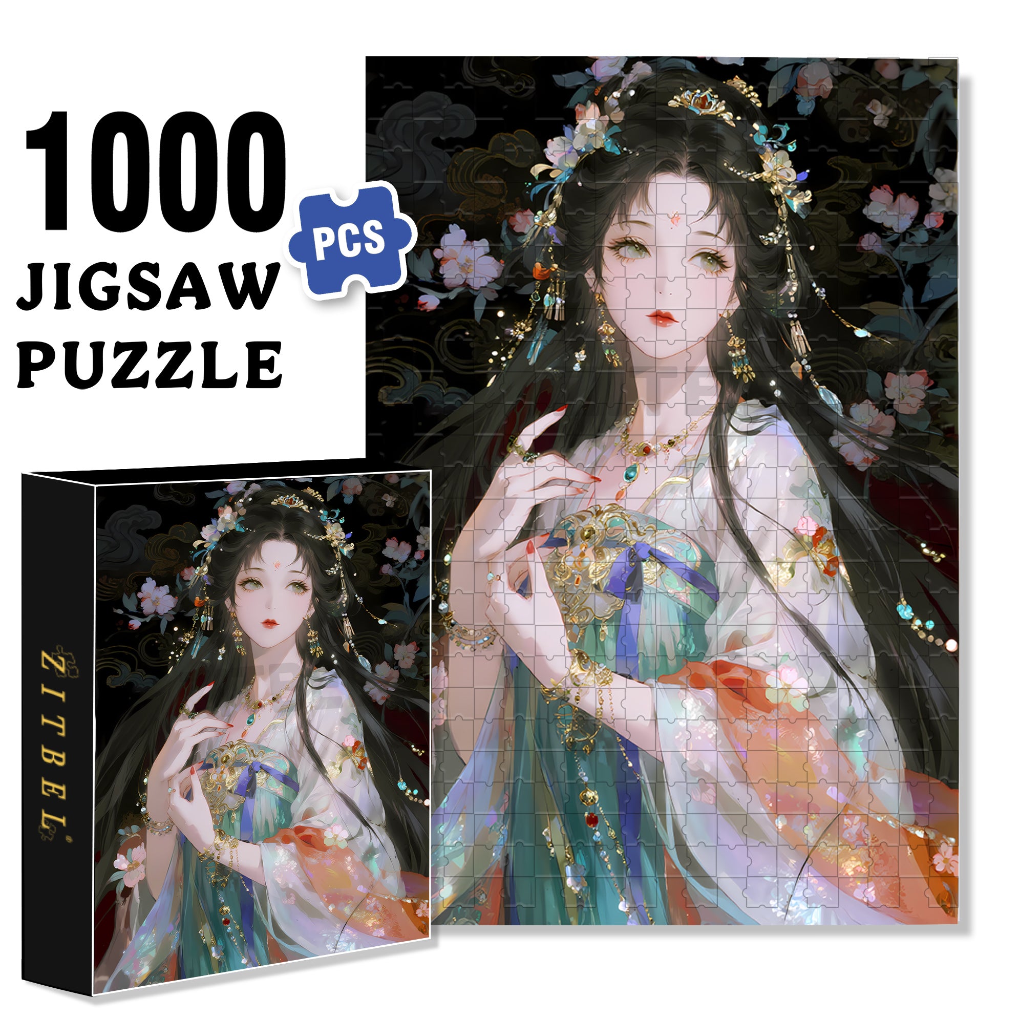 Gorgeous And Solemn 500pcs/1000pcs Jigsaw Puzzle, Scratch-Resistant, Interactive Family Game & Brain-Boosting DIY Decor, Perfect for Halloween, Christmas & New Year Gifts, Family Puzzle Game
