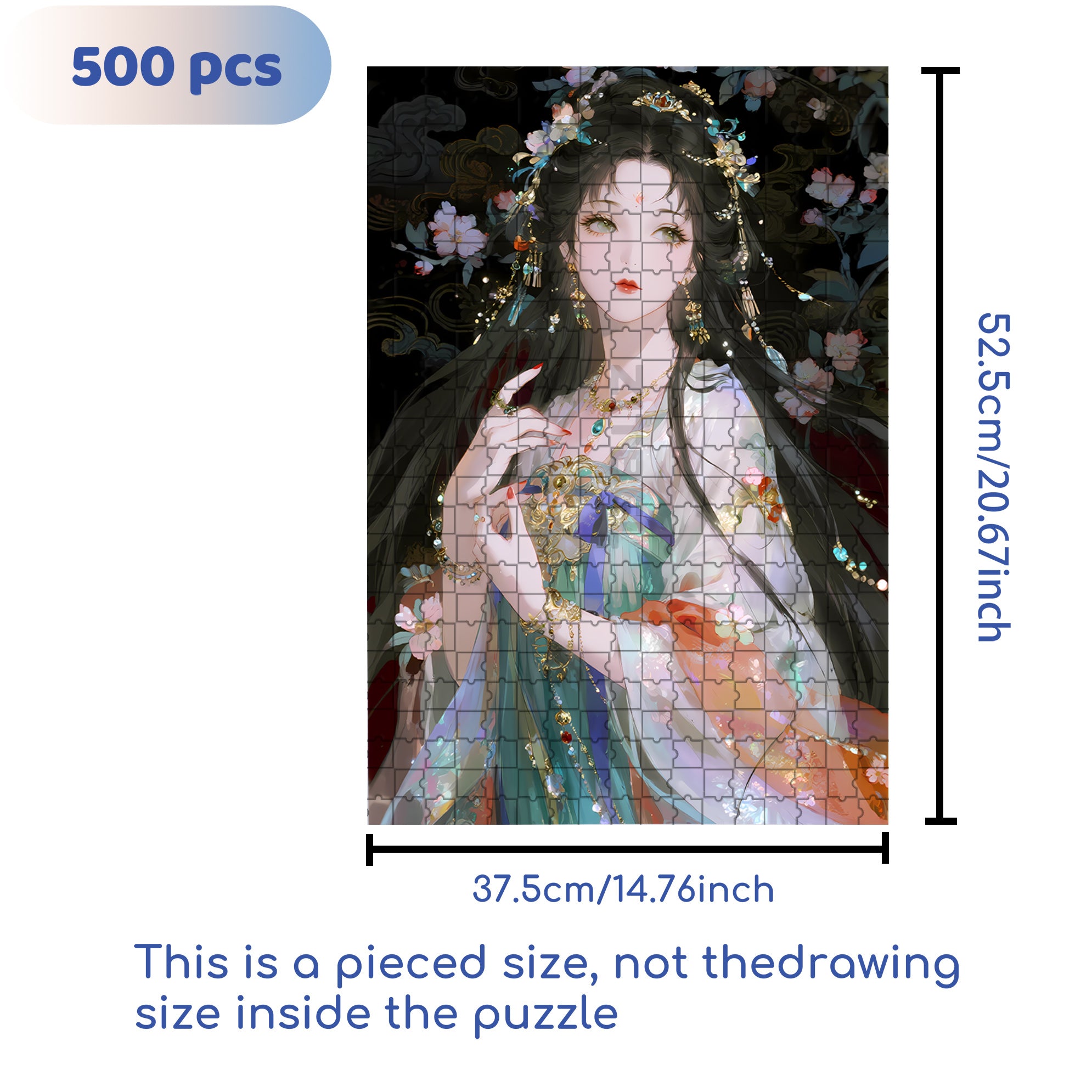 Gorgeous And Solemn 500pcs/1000pcs Jigsaw Puzzle, Scratch-Resistant, Interactive Family Game & Brain-Boosting DIY Decor, Perfect for Halloween, Christmas & New Year Gifts, Family Puzzle Game