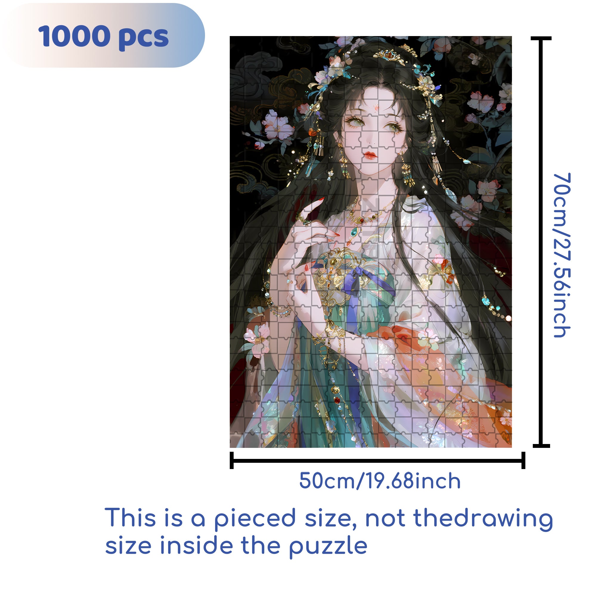 Gorgeous And Solemn 500pcs/1000pcs Jigsaw Puzzle, Scratch-Resistant, Interactive Family Game & Brain-Boosting DIY Decor, Perfect for Halloween, Christmas & New Year Gifts, Family Puzzle Game