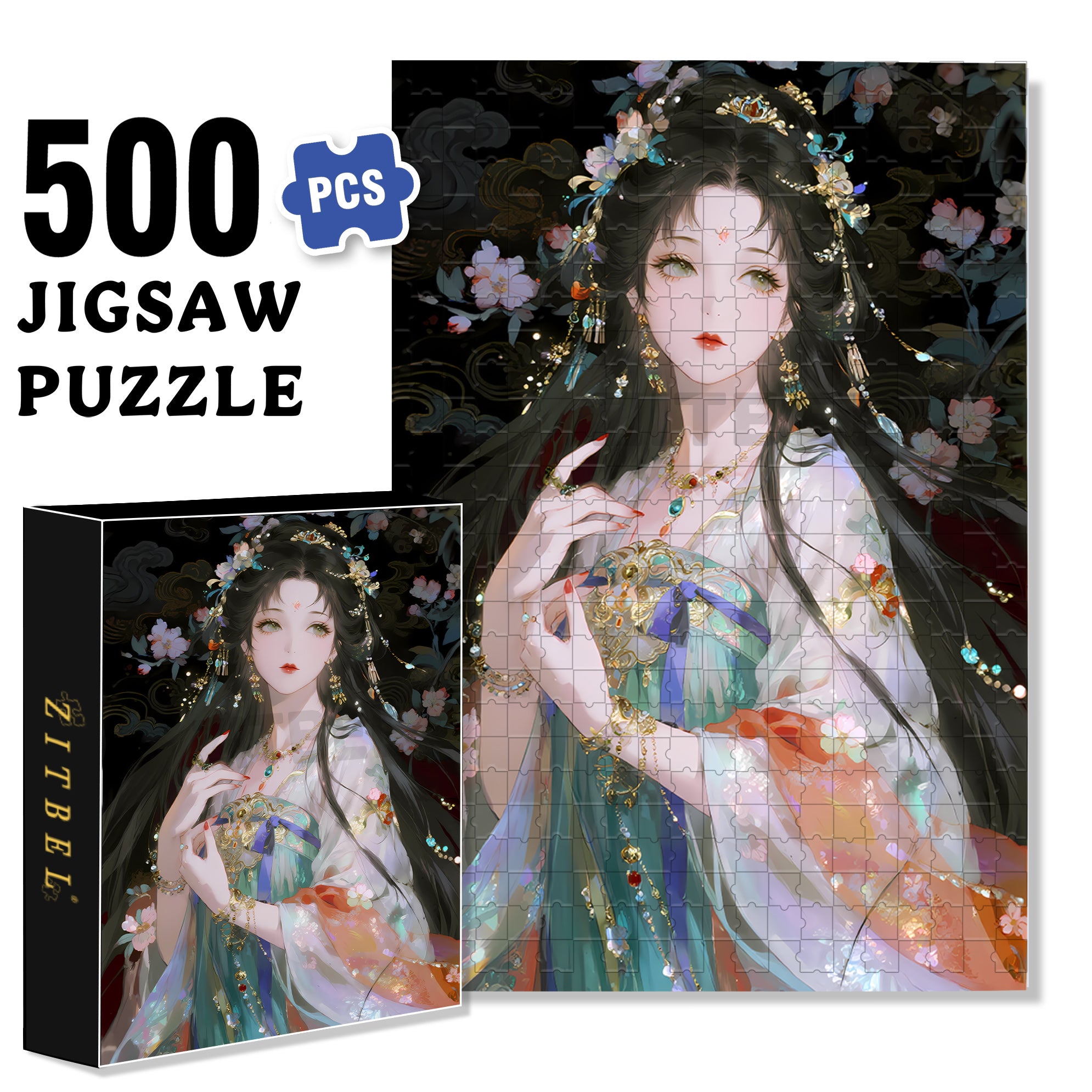 Gorgeous And Solemn 500pcs/1000pcs Jigsaw Puzzle, Scratch-Resistant, Interactive Family Game & Brain-Boosting DIY Decor, Perfect for Halloween, Christmas & New Year Gifts, Family Puzzle Game